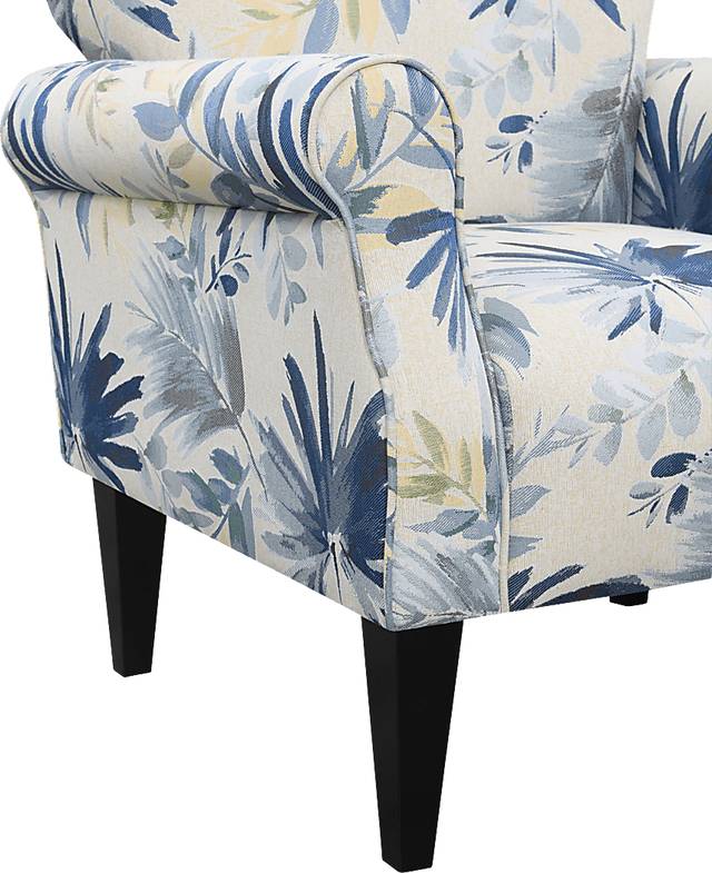 Cabell Blue Accent Chair - Thumbnail - Image 4
