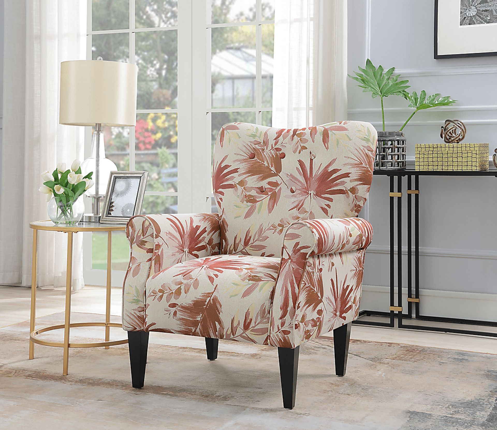 Cabell Red Accent Chair - Image 5
