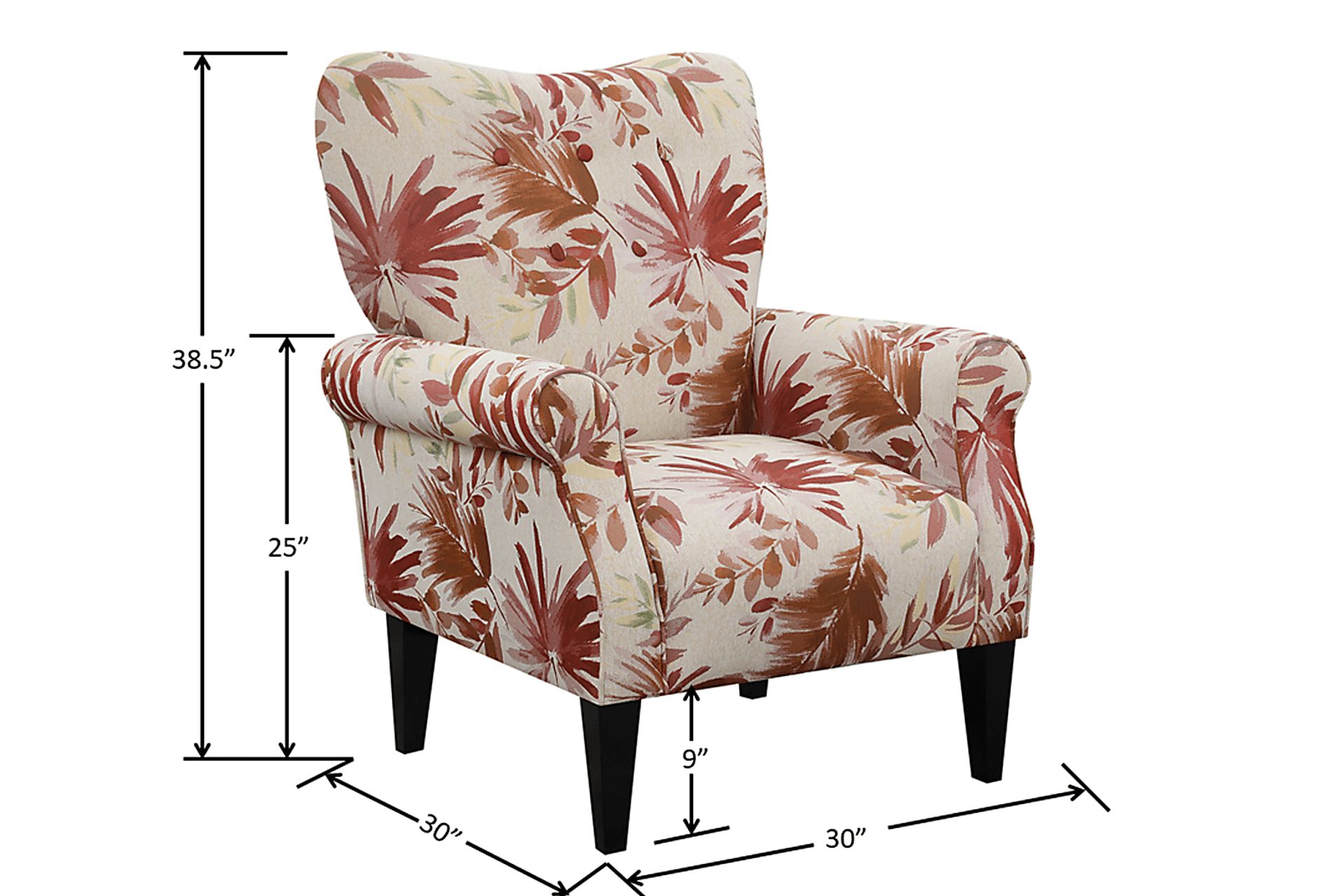 Cabell Red Accent Chair - Image 6