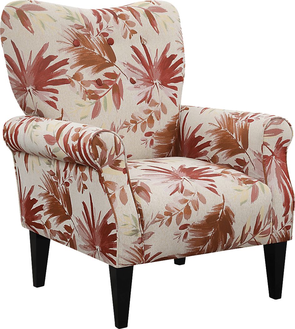 Cabell Red Polyester Fabric Accent Chair Rooms To Go