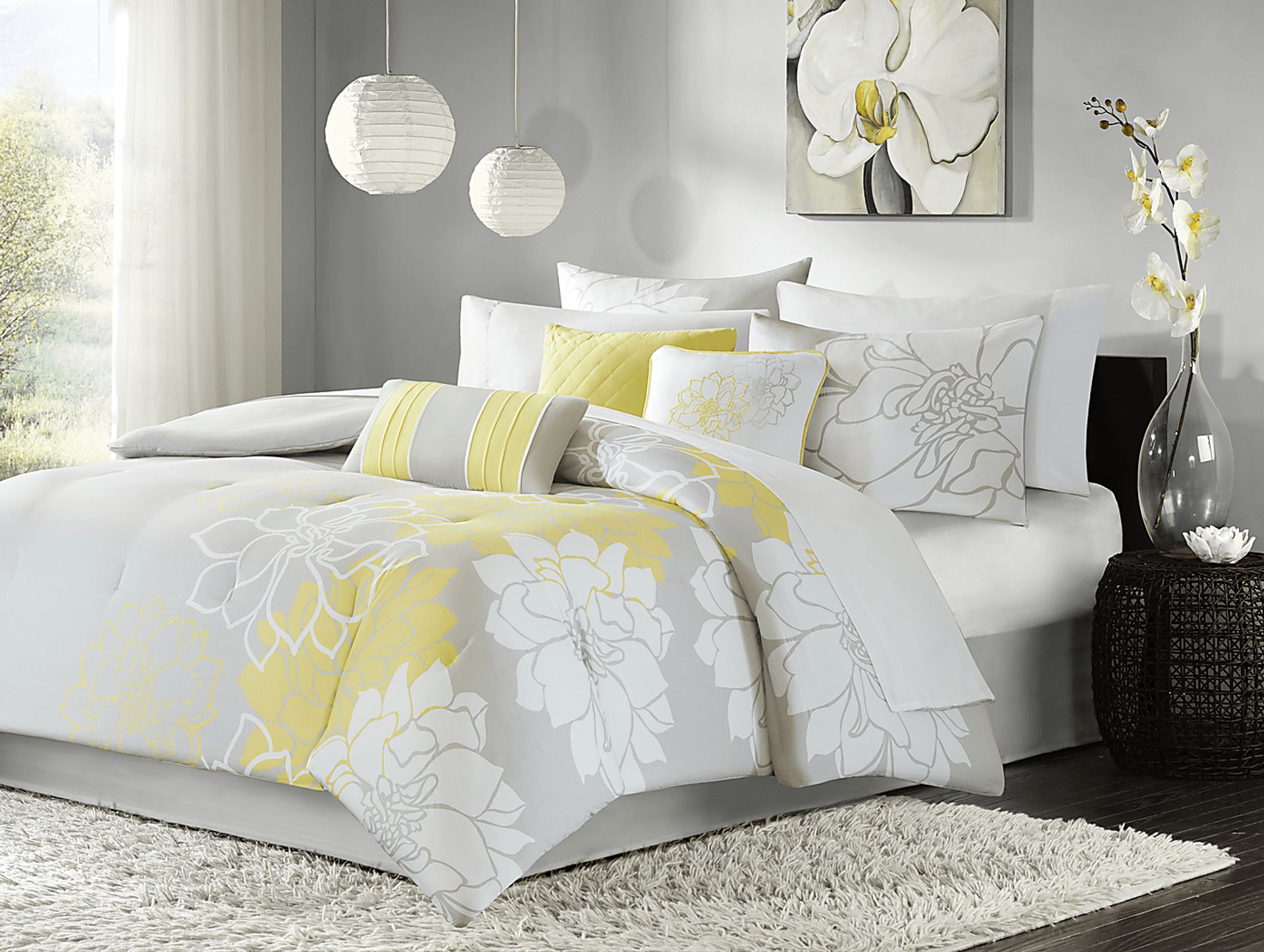 Cabildo Yellow 7 Pc California King Comforter Set - Image 2