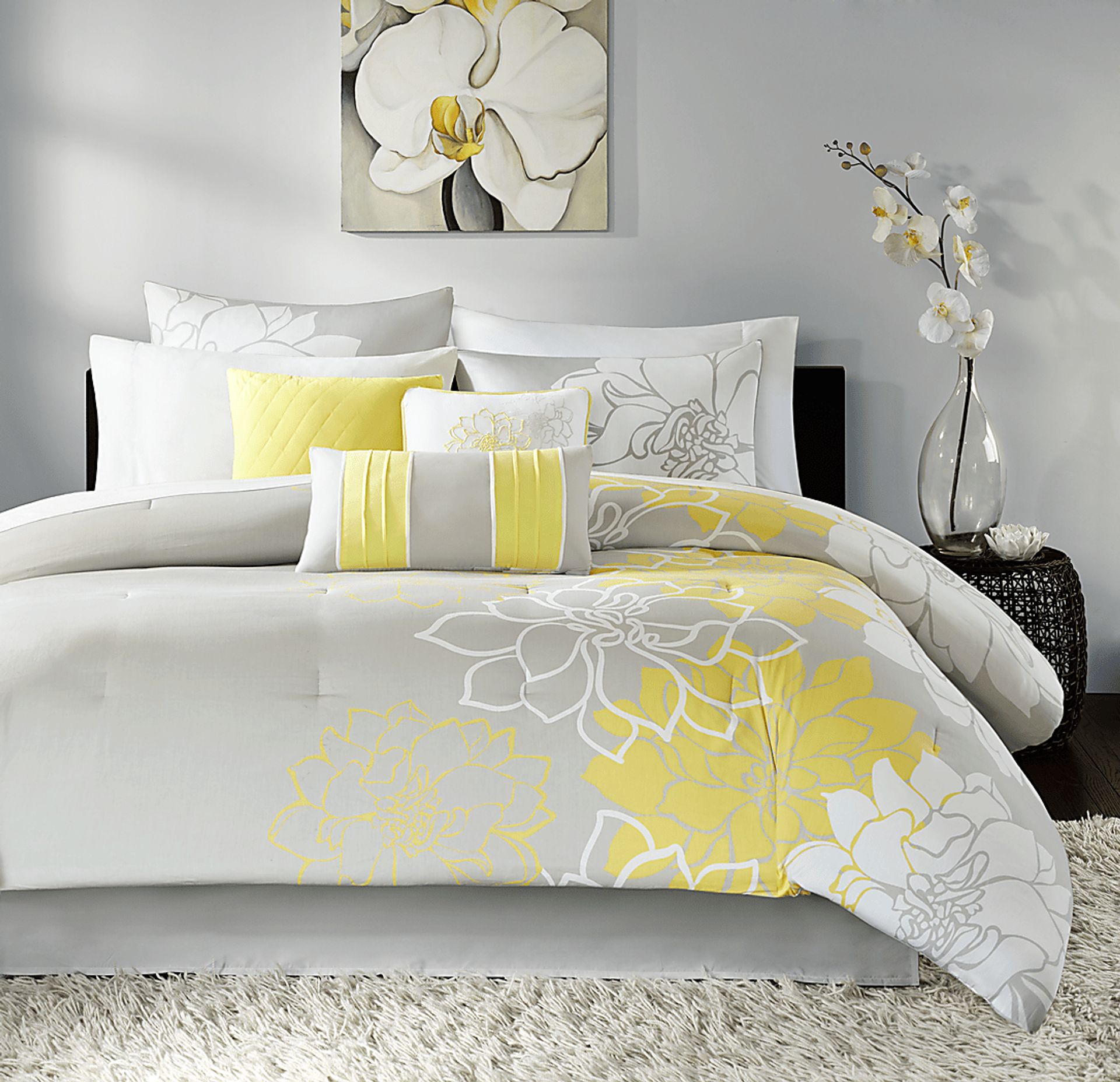Cabildo Yellow 7 Pc California King Comforter Set - Image 1