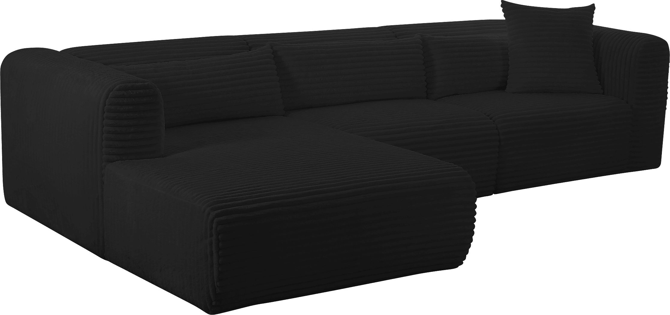 Cableswynd Black 3 Pc Left Arm Chaise Sectional