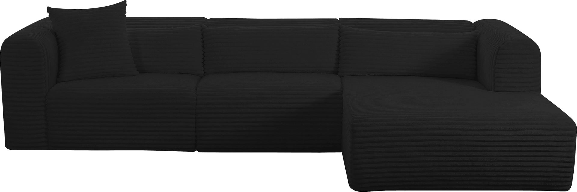 Cableswynd Black 3 Pc Right Arm Chaise Sectional - Image 2