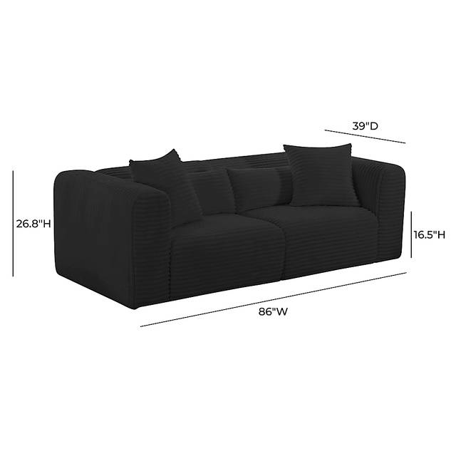 Cableswynd Black Loveseat - Thumbnail - Image 5