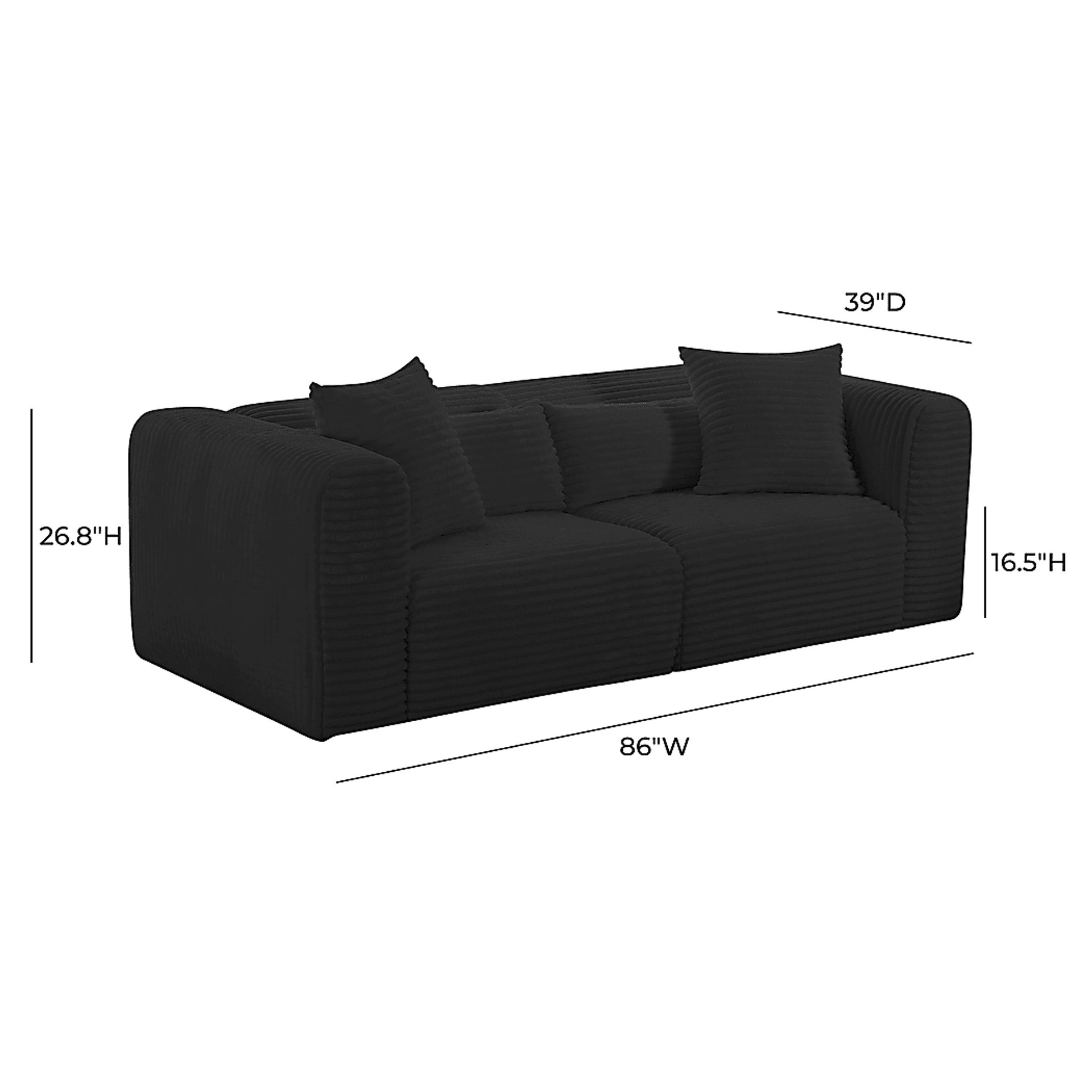 Cableswynd Black Loveseat - Image 5