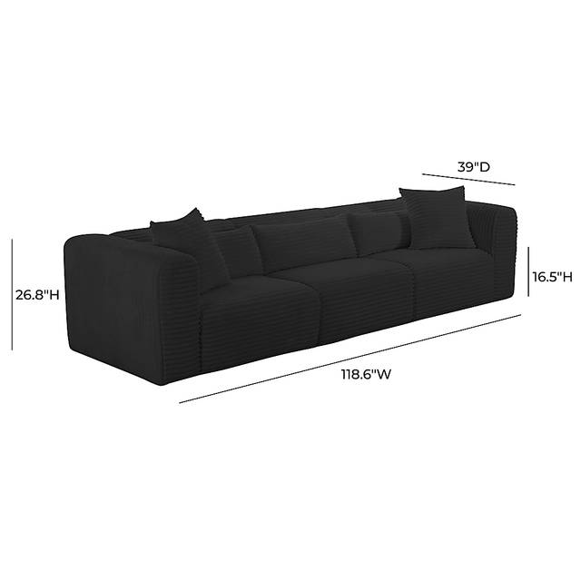 Cableswynd Black Sofa - Thumbnail - Image 5