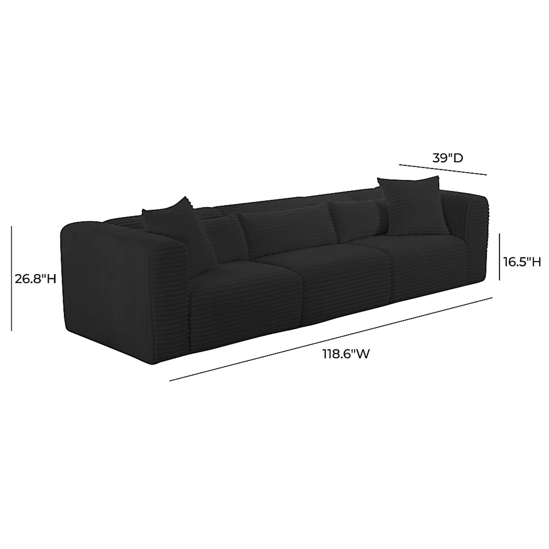 Cableswynd Black Sofa - Image 5