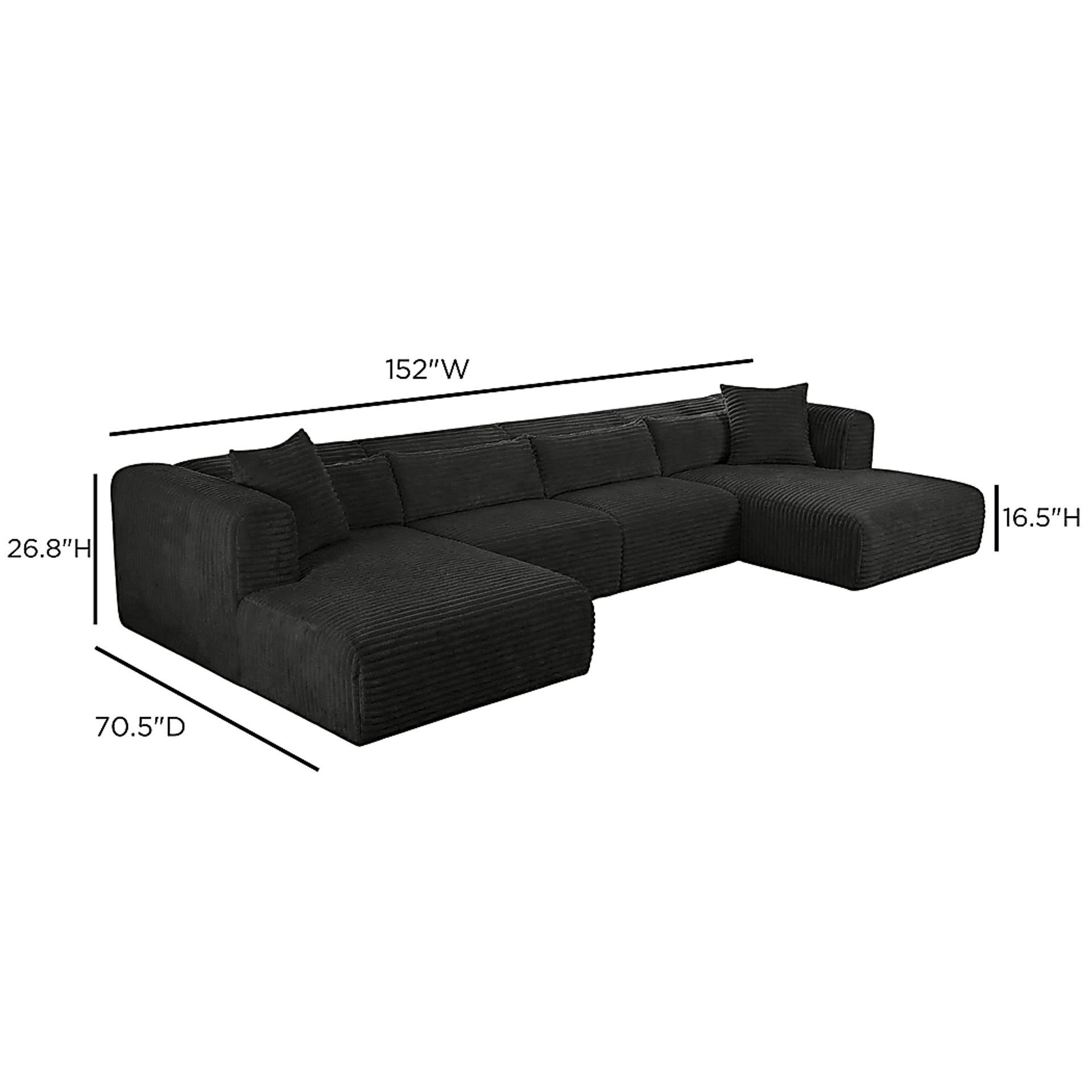 Cableswynd Black U-Sectional - Image 5