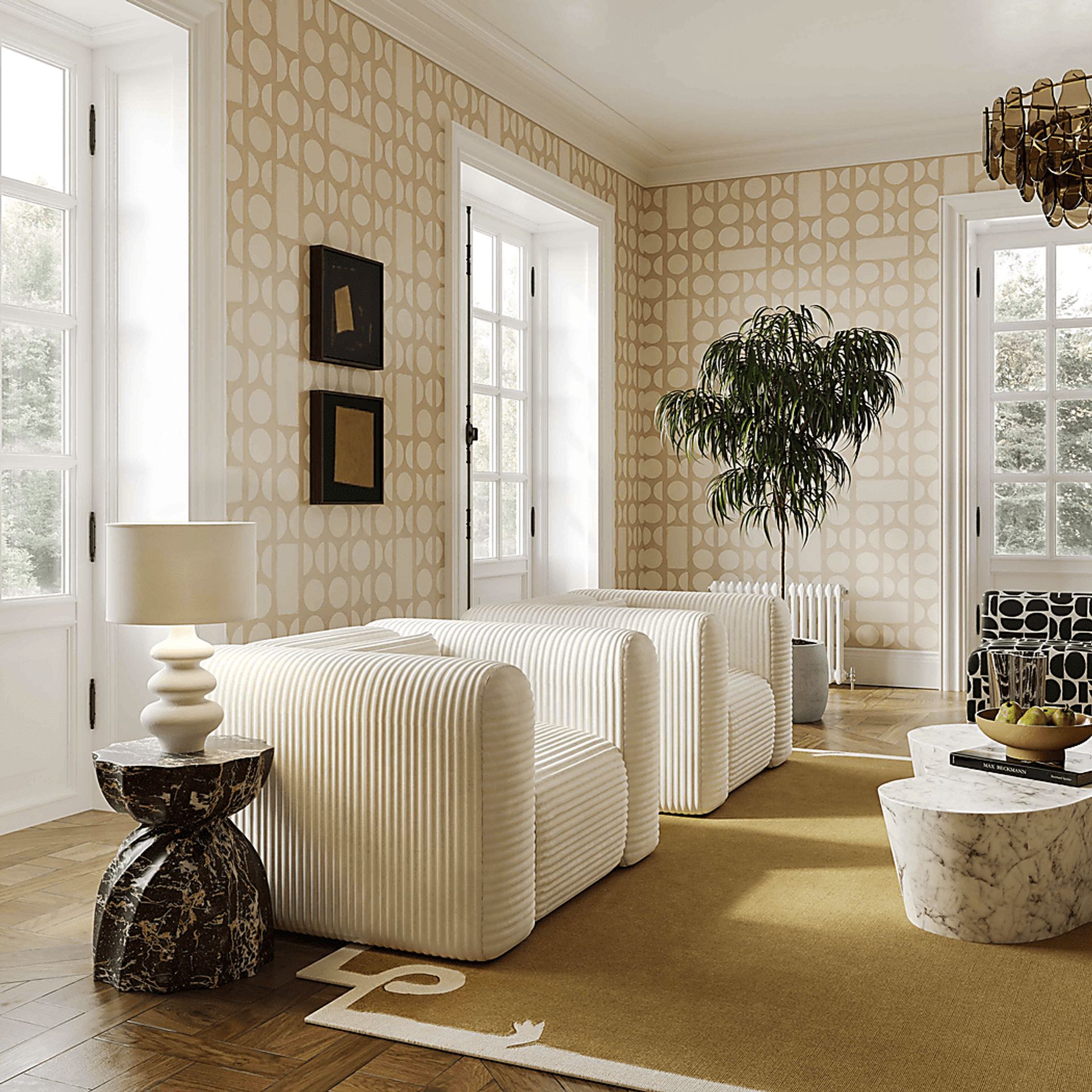 Cableswynd Cream Accent Chair - Image 2
