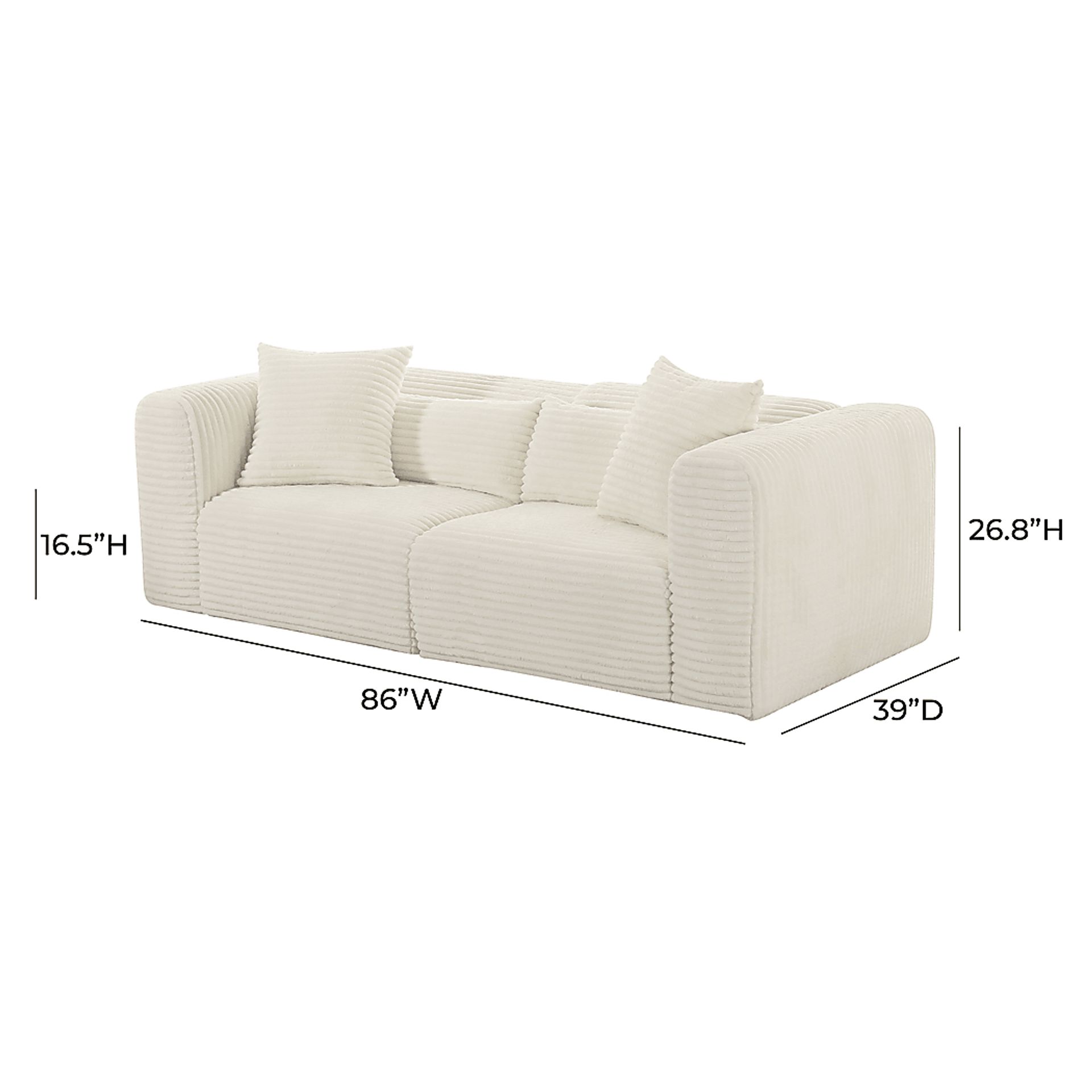 Cableswynd Cream Loveseat - Image 5