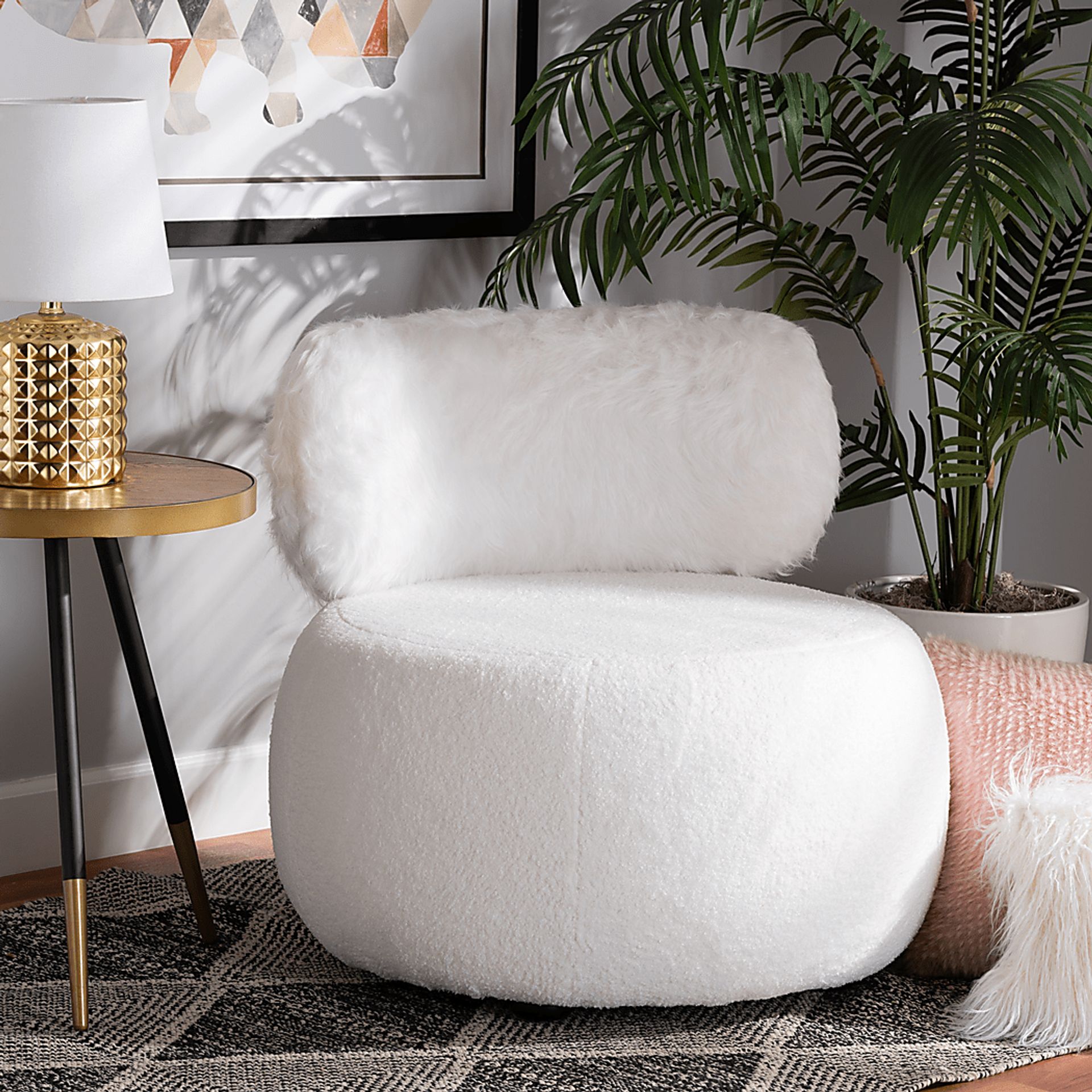 Cabrayla White Accent Chair - Image 7