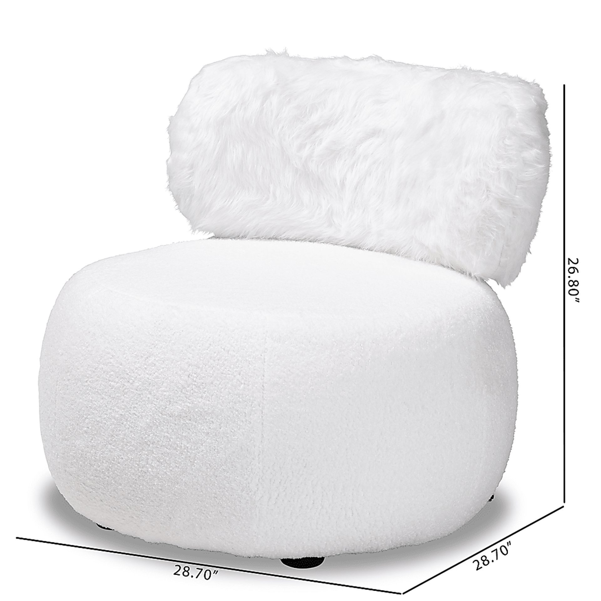 Cabrayla White Accent Chair - Image 9