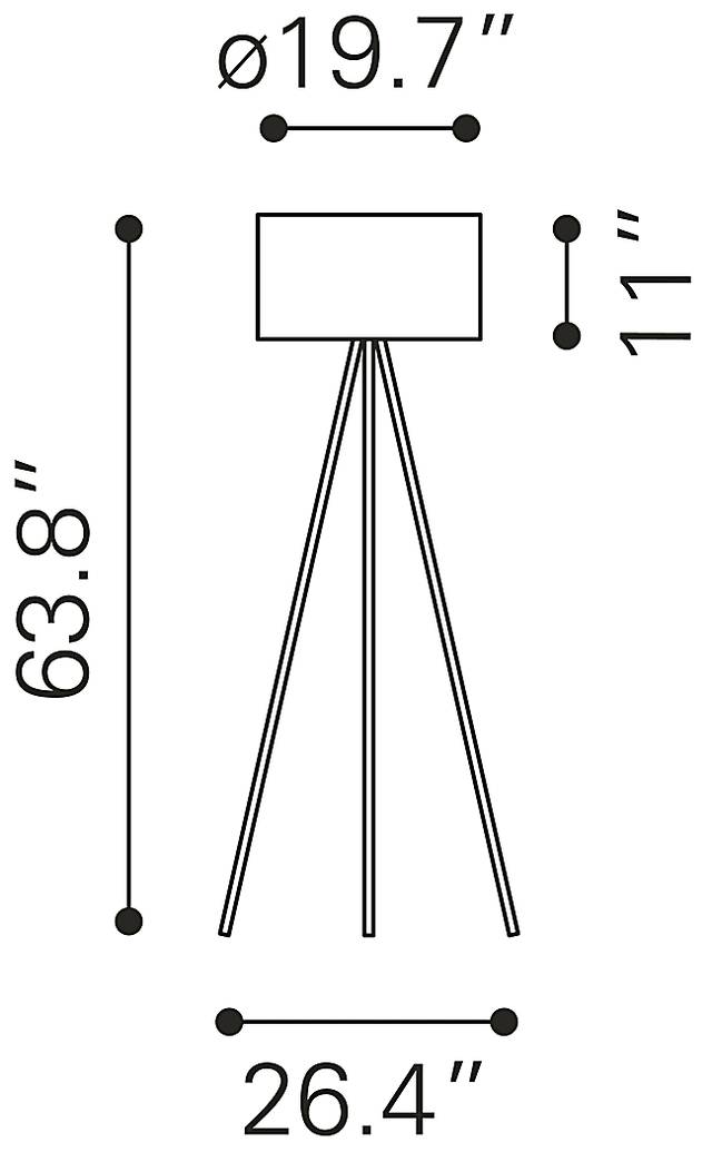Cabrill Point Black Floor Lamp - Thumbnail - Image 6