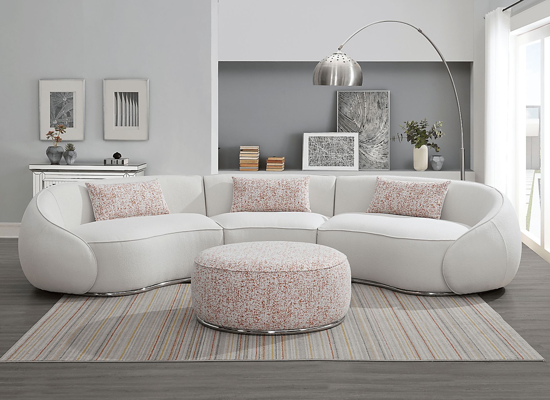 Cabritoro Beige 3 Pc Sectional - Image 2
