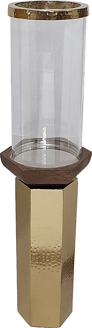 Cachuma II Gold Candle Holder