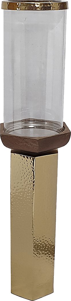 Cachuma III Gold Candle Holder