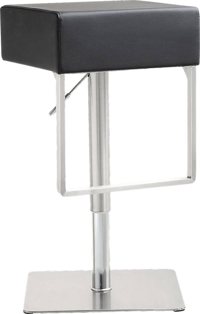 Cadiz Black Adjustable Swivel Barstool - Thumbnail - Image 1