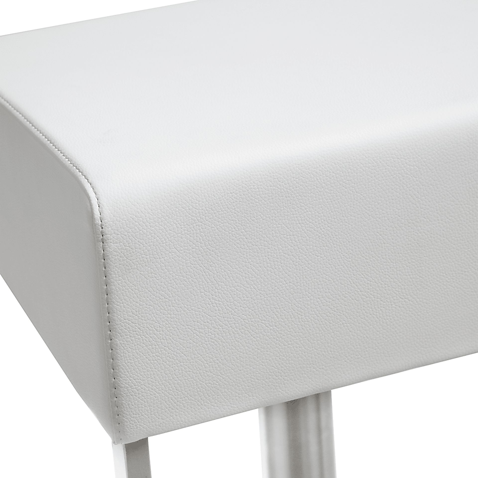 Cadiz White Adjustable Swivel Barstool - Image 2