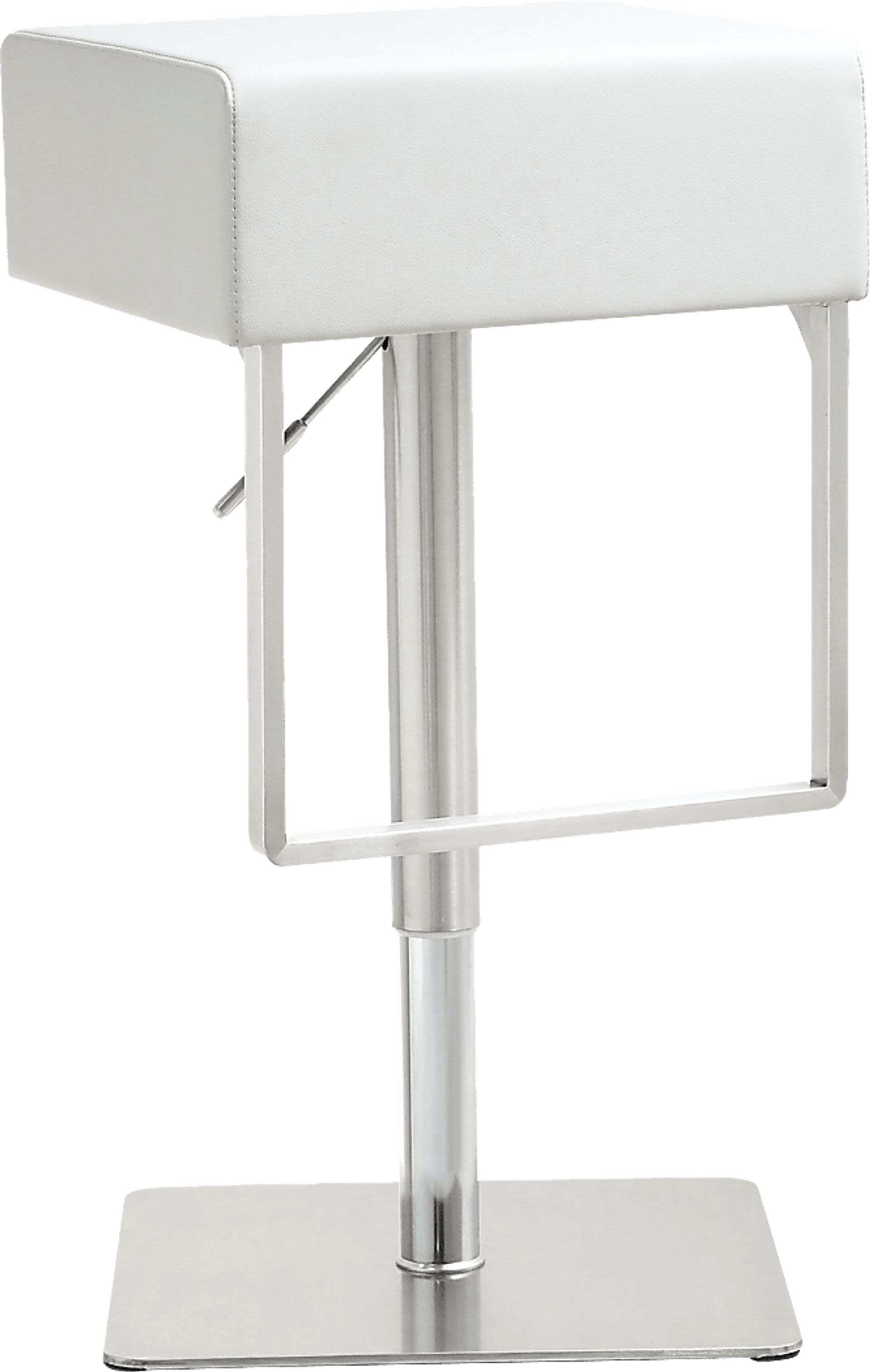 Cadiz White Adjustable Swivel Barstool - Image 1