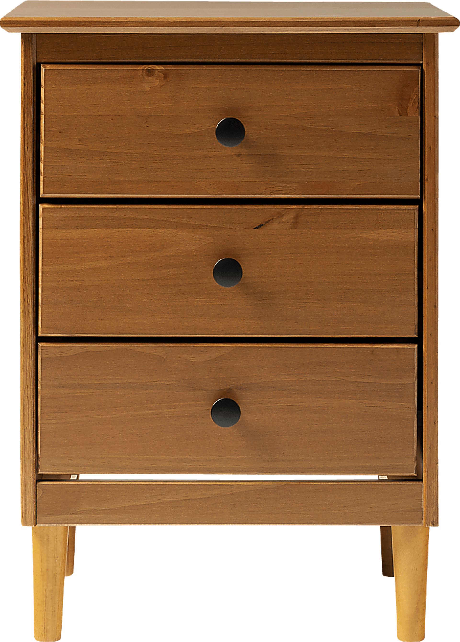 Cadmium Caramel 3 Drawer Nightstand - Image 3