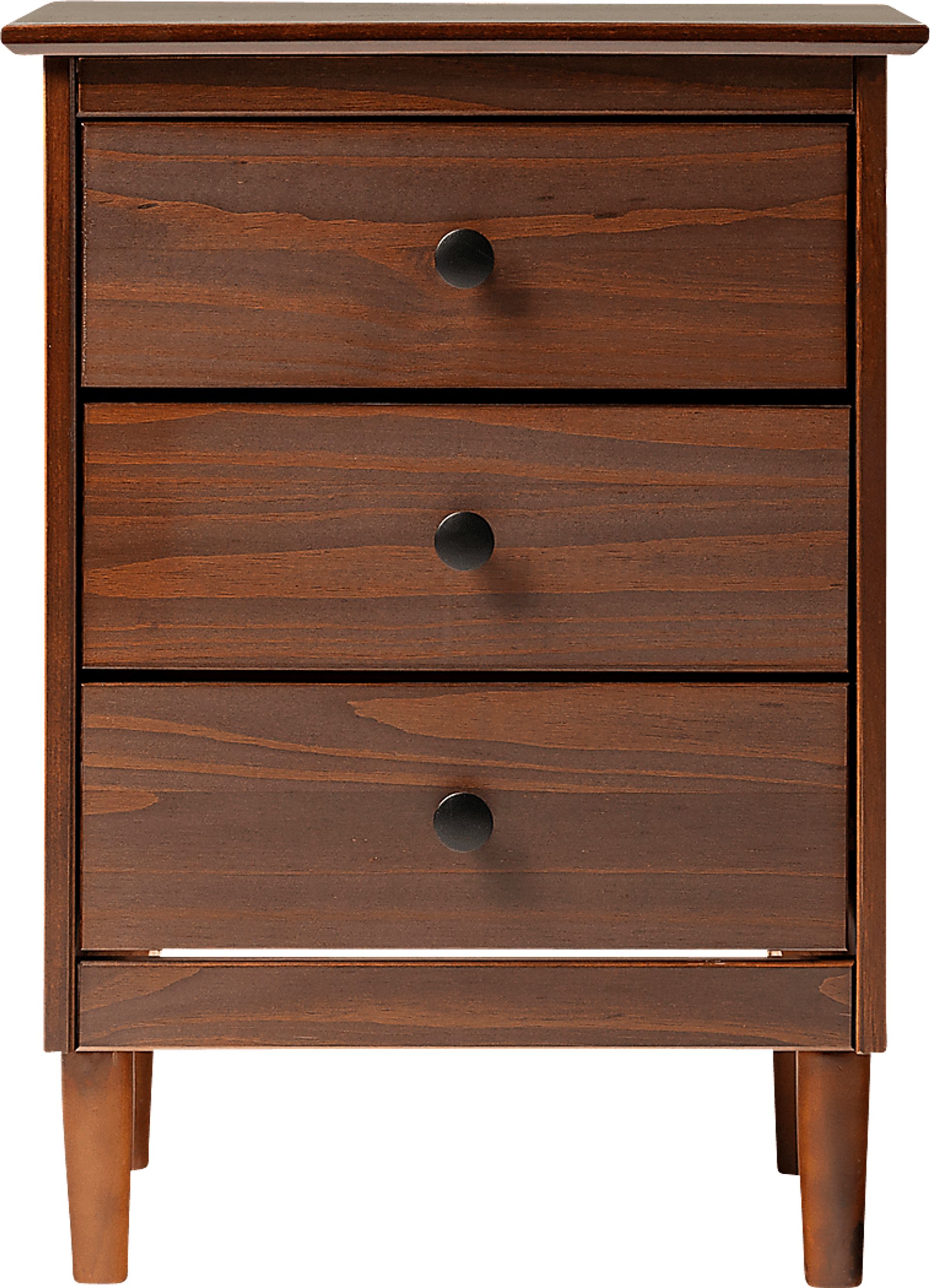 Cadmium Walnut 3 Drawer Nightstand - Image 3