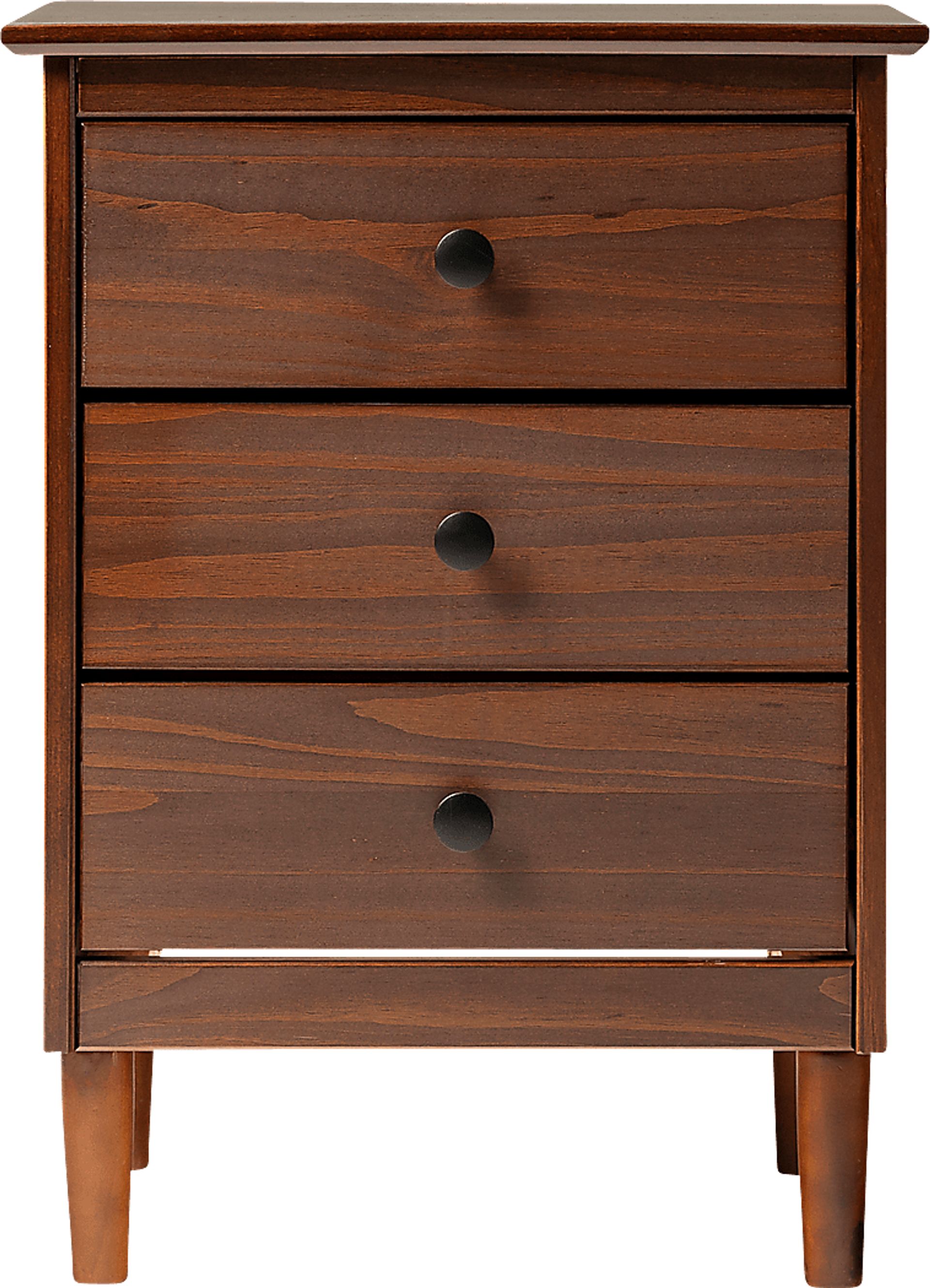 Cadmium Walnut 3 Drawer Nightstand - Image 3