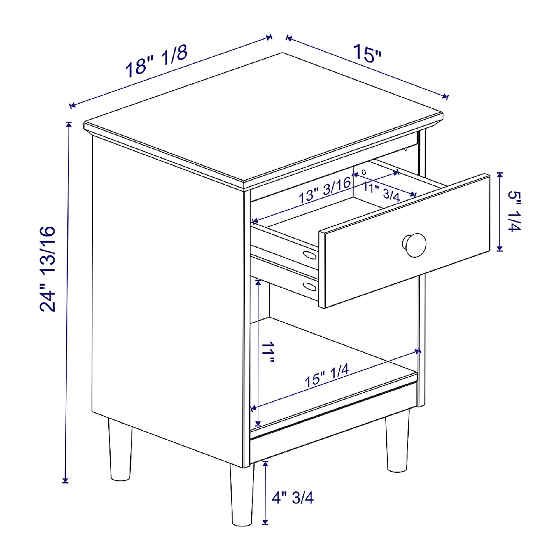 Cadmium Walnut Nightstand - Image 5