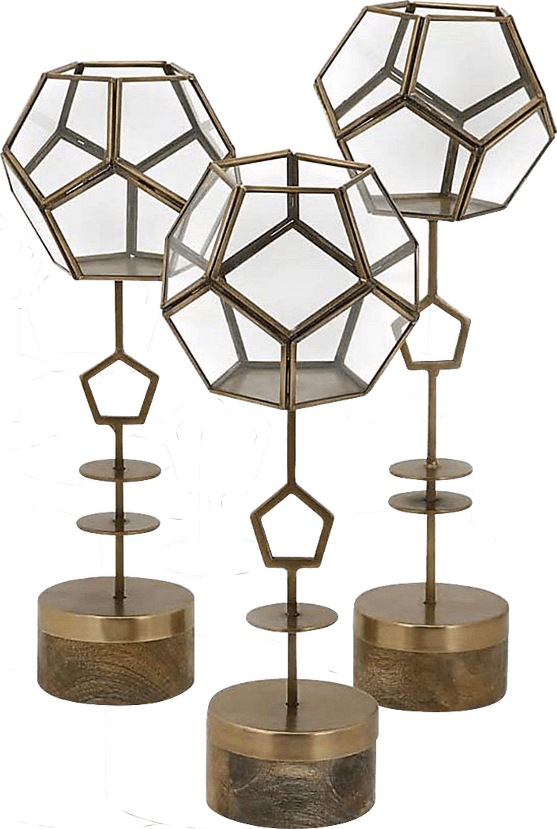 Cadzand Brown Lantern, Set of 3 - Image 1