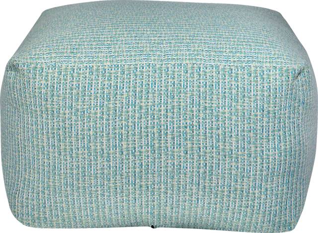 Caelus Aqua Square Pouf - Thumbnail - Image 1