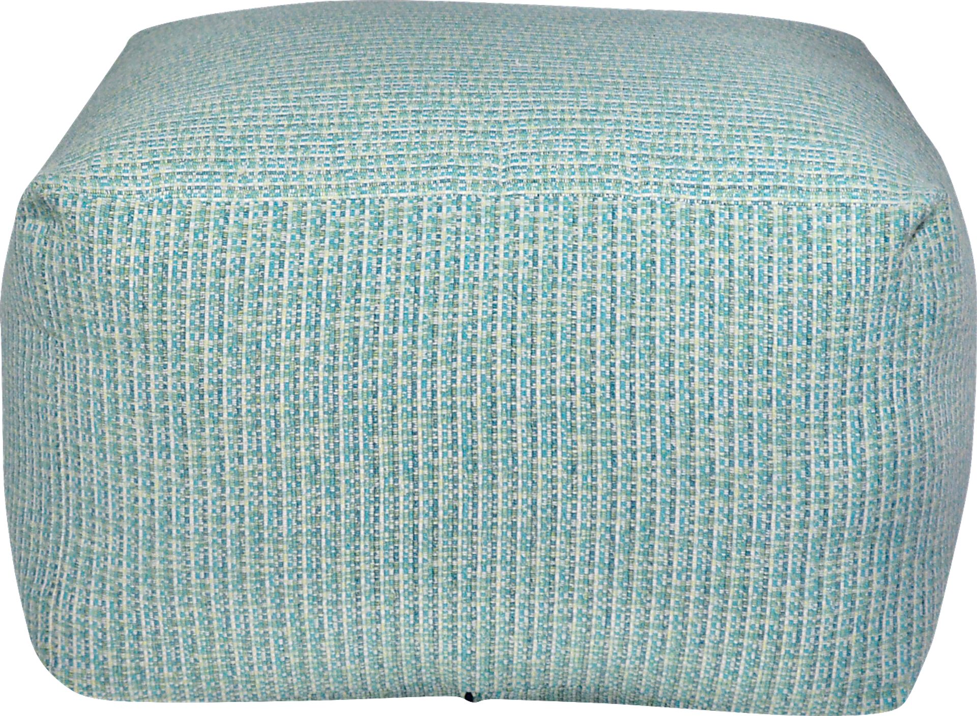 Caelus Aqua Square Pouf - Image 1