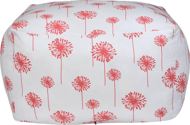 Caelus Pink Square Pouf - Thumbnail - Image 1
