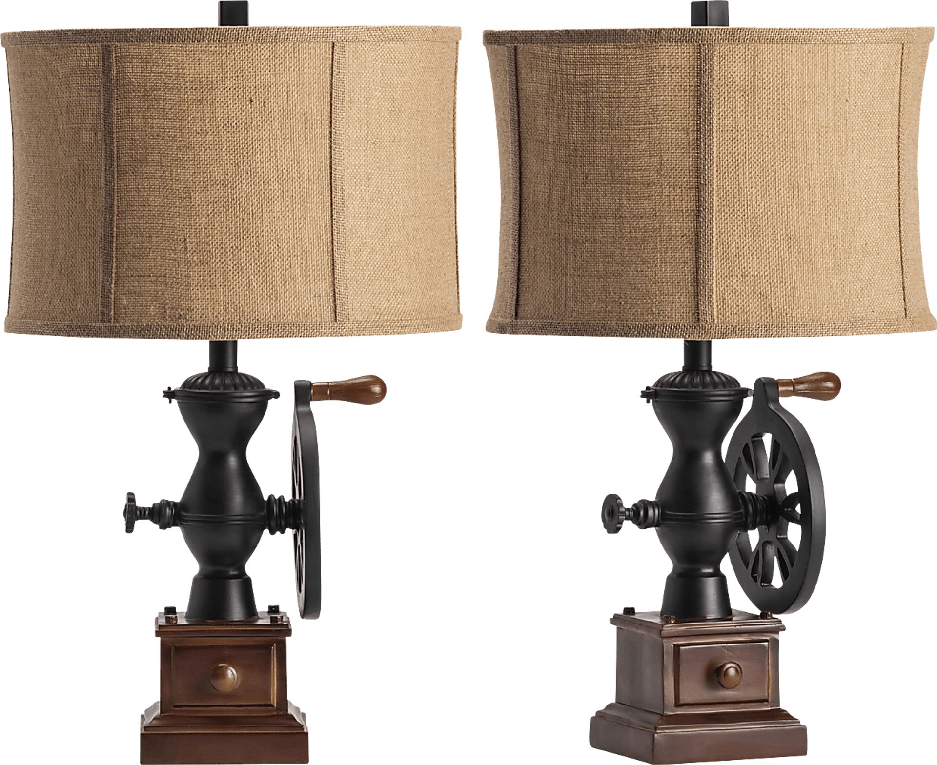 Cafe Court Black Lamp, set of two - Image 1