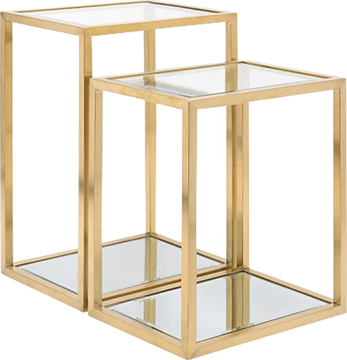 Cagwin Gold Colors,Metal Nesting Tables, Set Of 2 | Rooms to Go