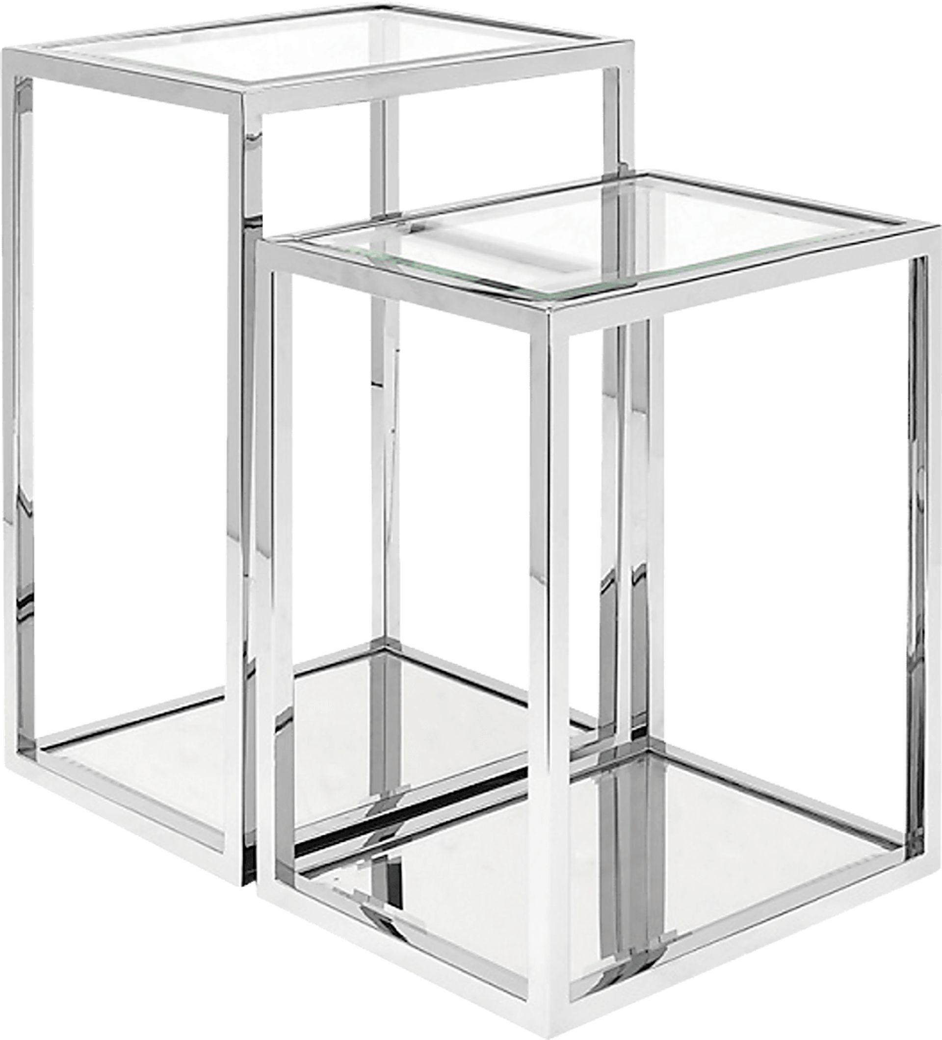 Cagwin Silver Nesting Tables, Set of 2 - Image 1