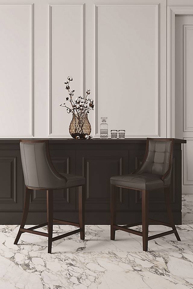 Cahabay Dark Gray Counter Height Stool - Thumbnail - Image 2