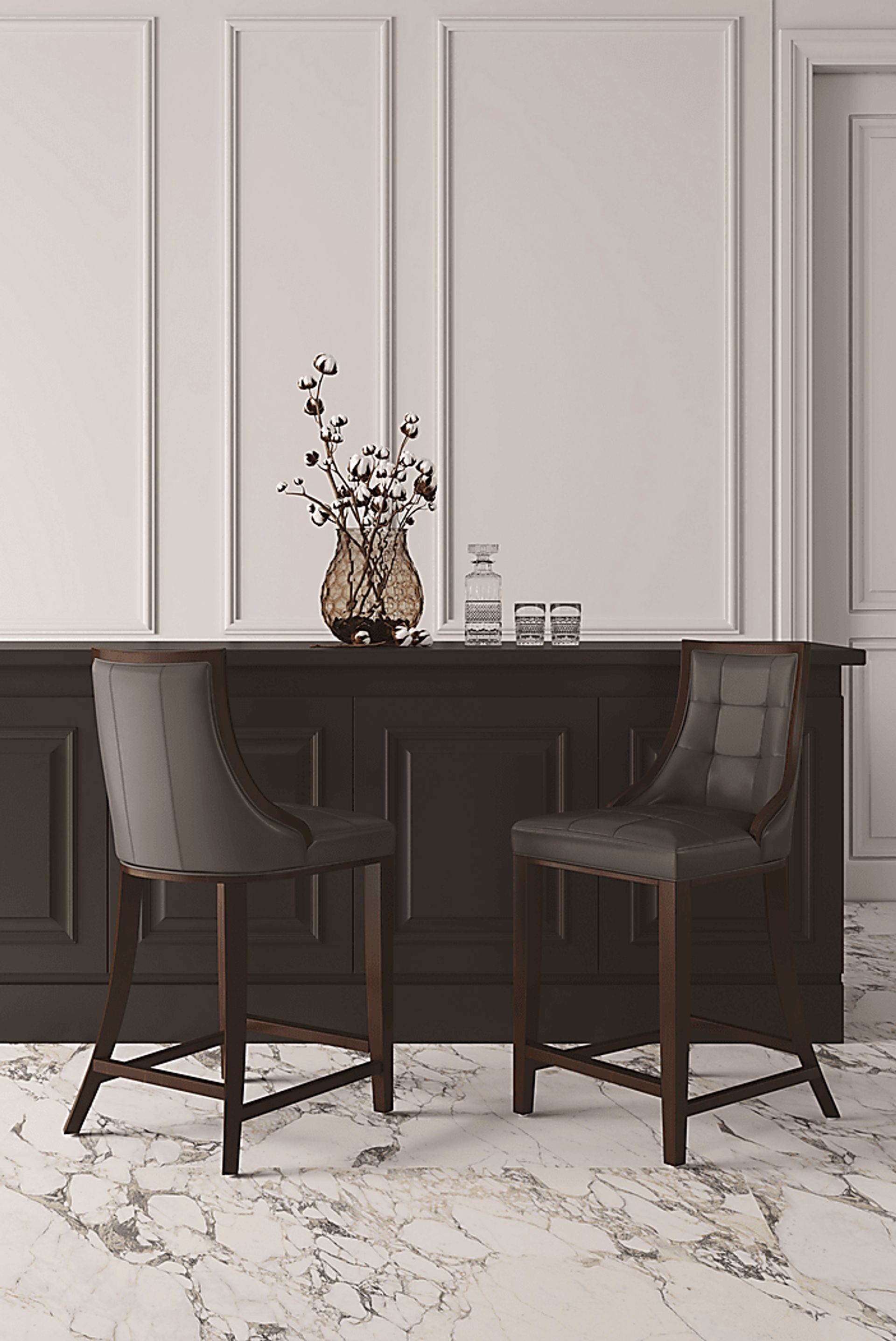 Cahabay Dark Gray Counter Height Stool - Image 2