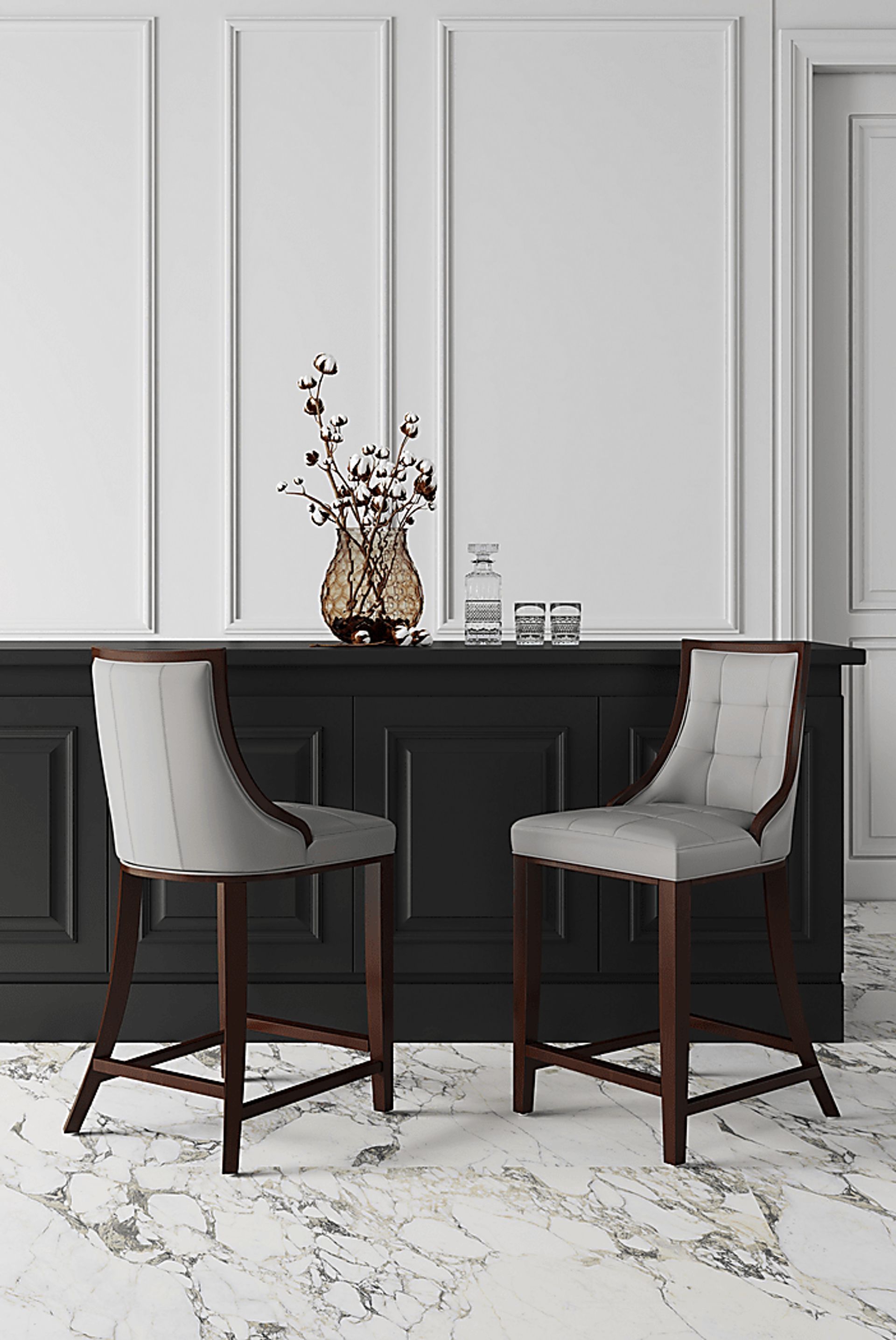 Cahabay Light Gray Counter Height Stool - Image 2