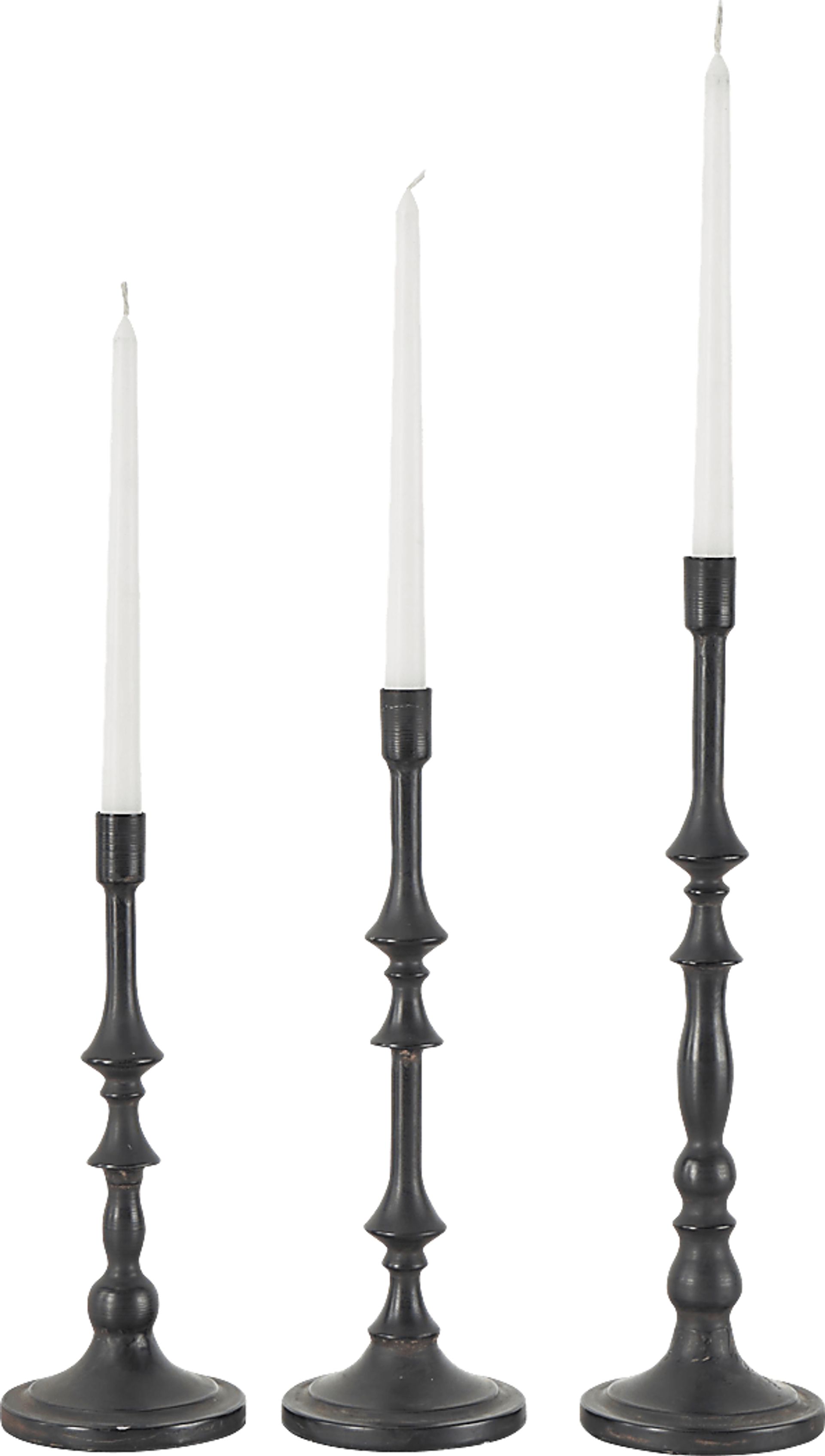 Cahlun Black Candle Holder, Set of 3 - Image 3