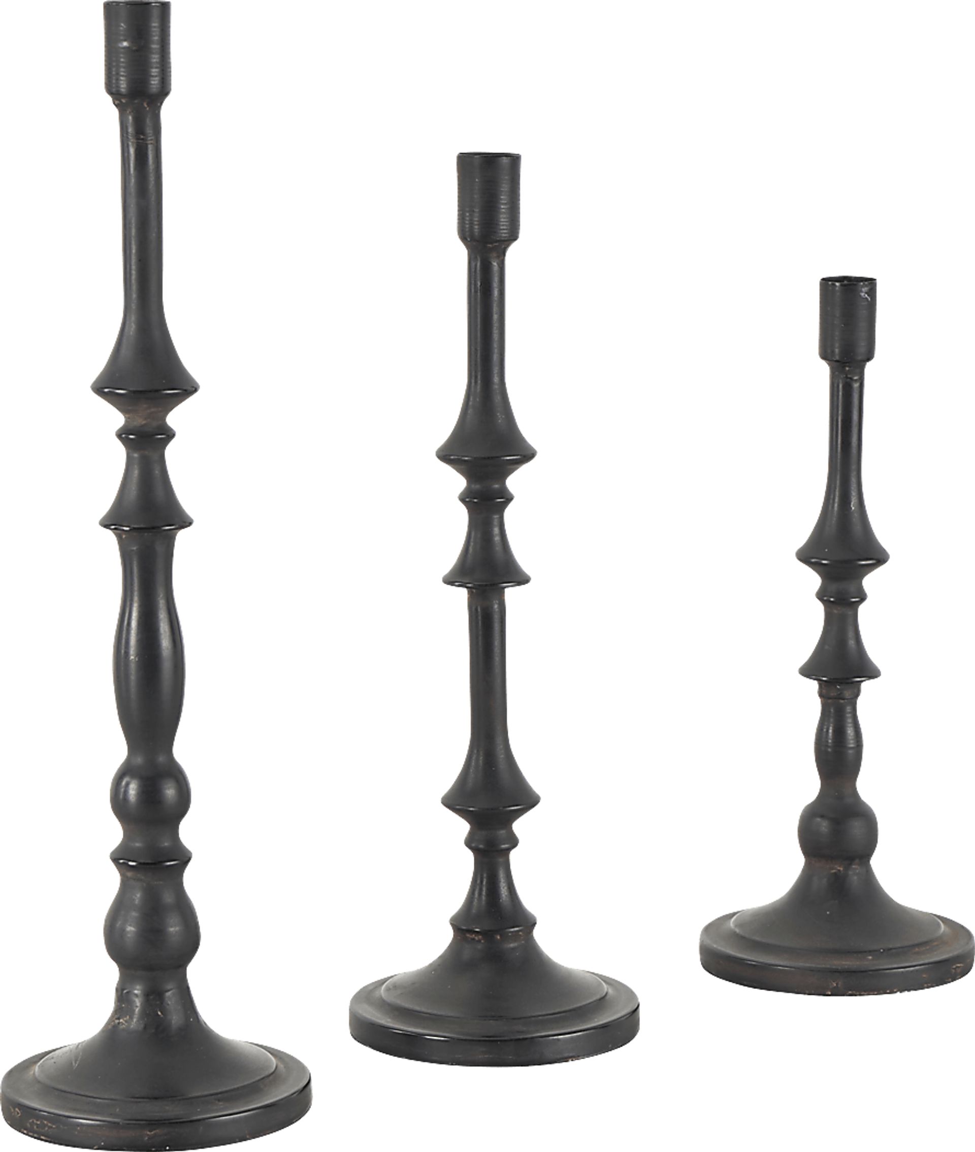 Cahlun Black Candle Holder, Set of 3 - Image 5