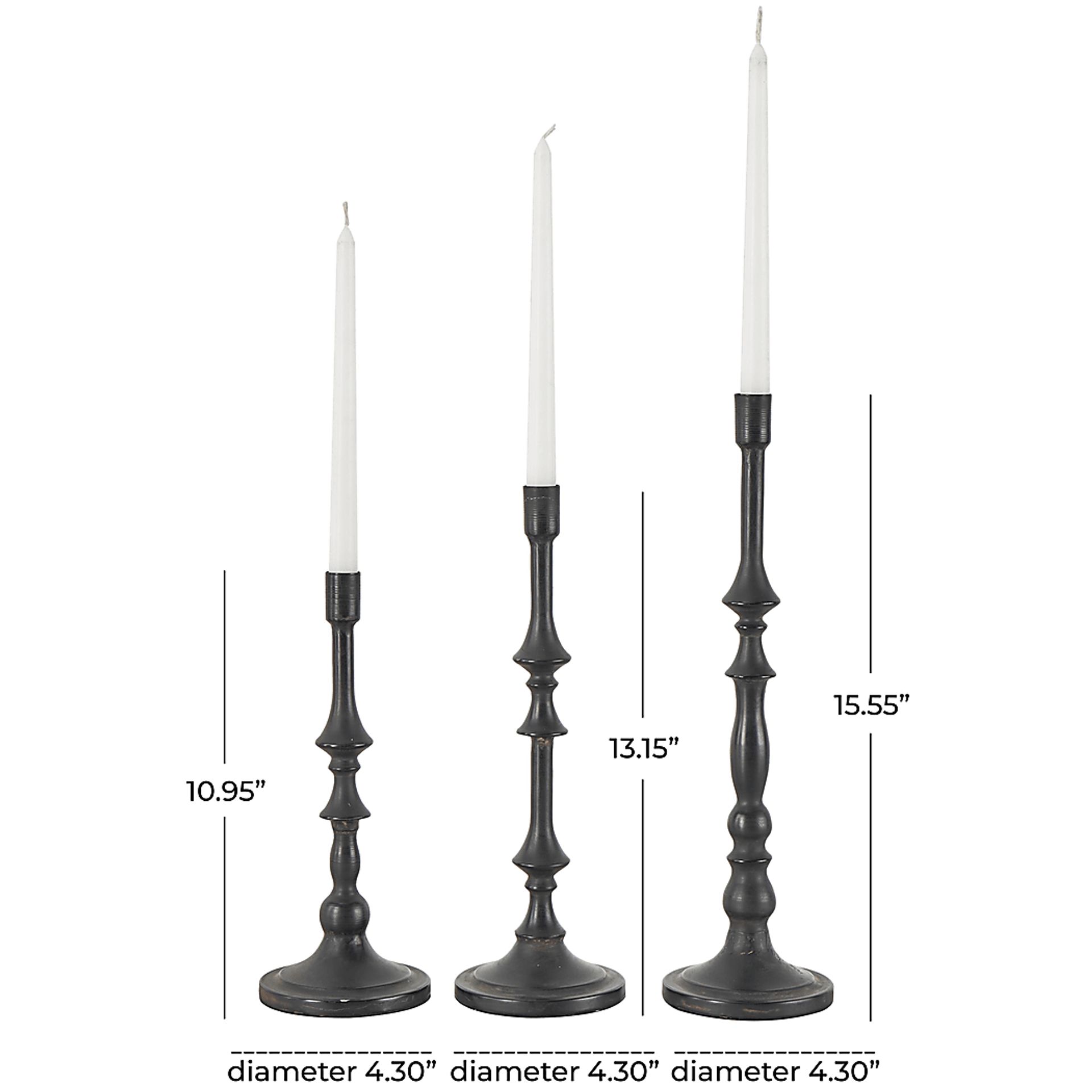 Cahlun Black Candle Holder, Set of 3 - Image 6