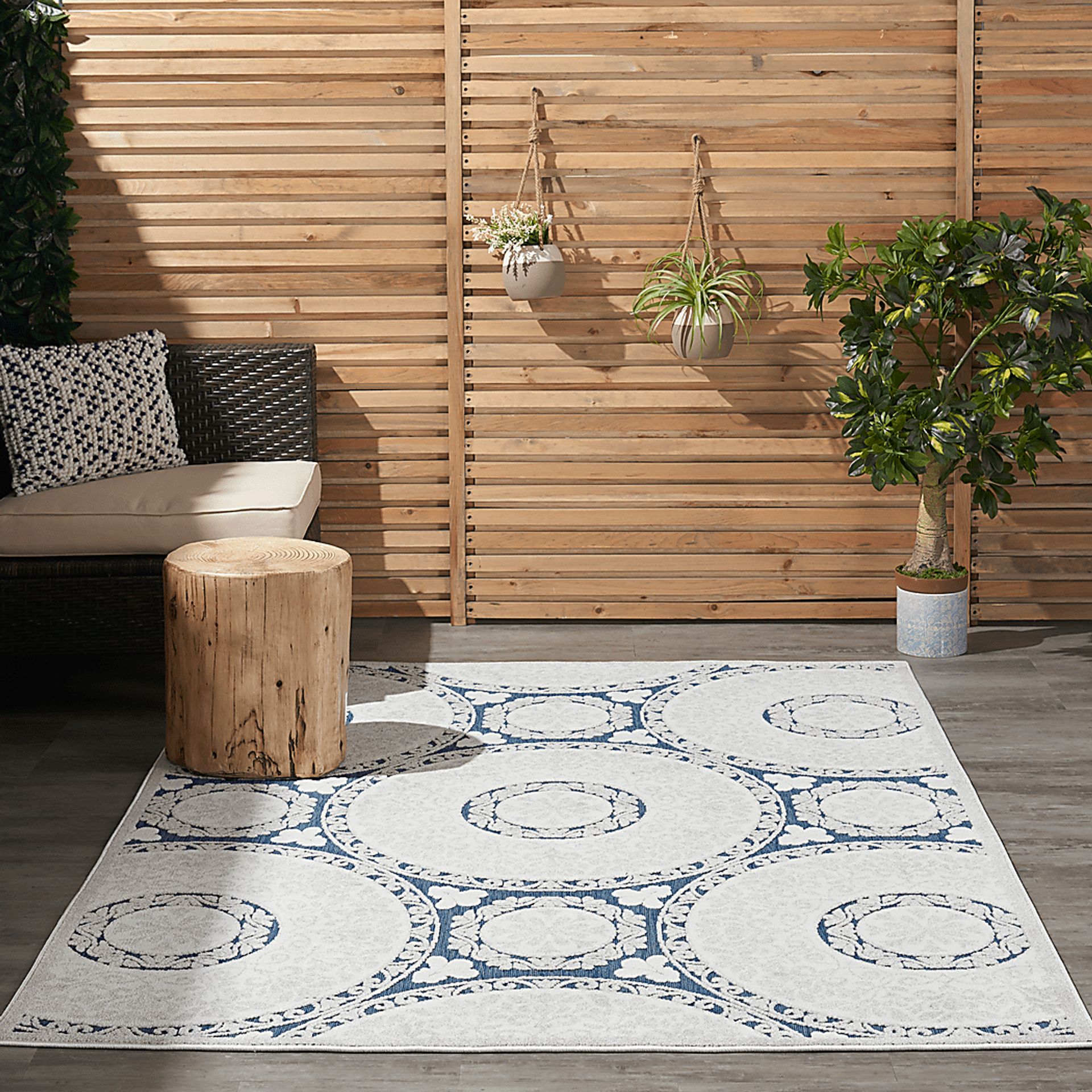 Caiden Blue 5' x  7' Indoor/Outdoor Rug - Image 9