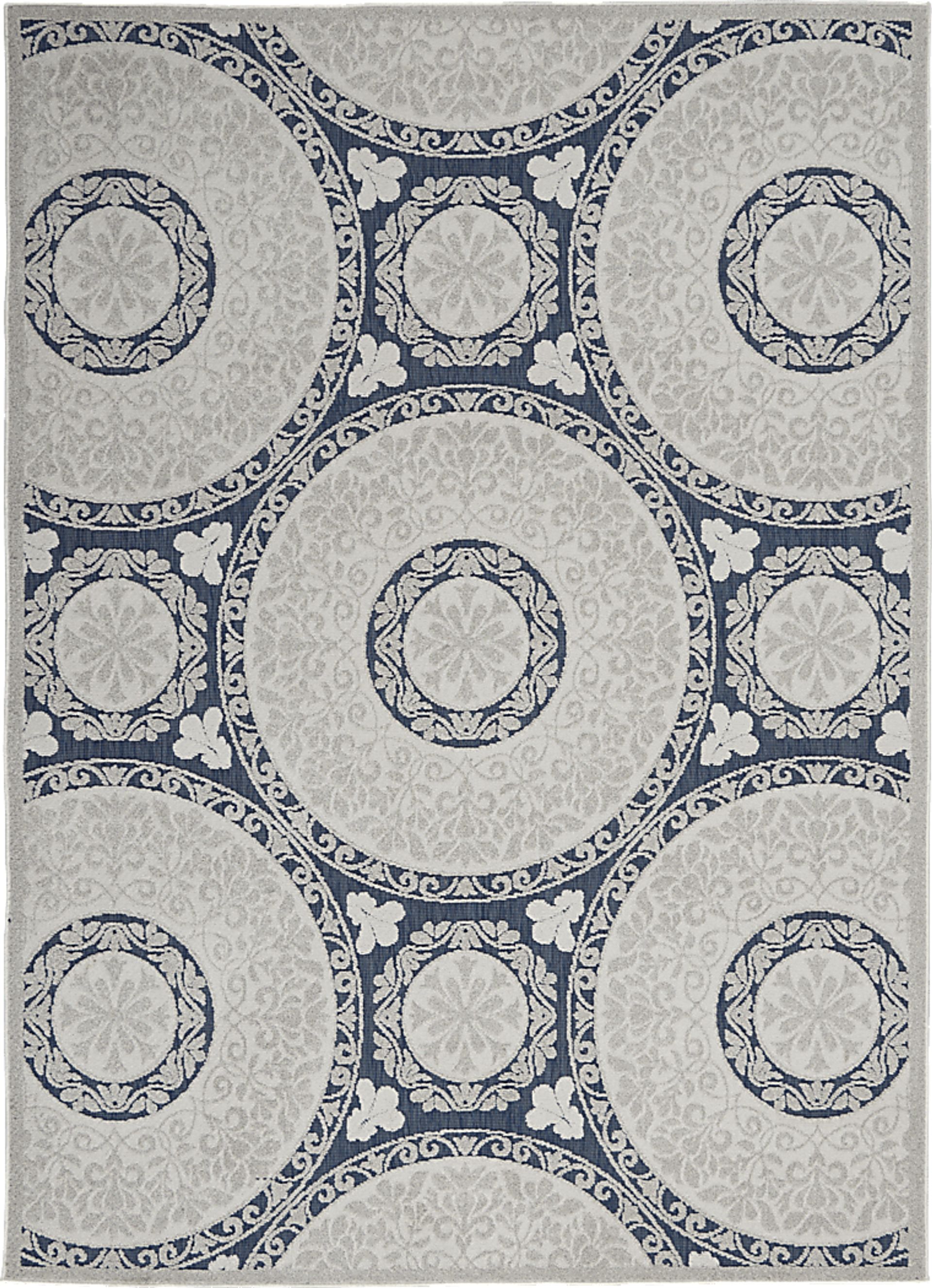 Caiden Blue 5' x  7' Indoor/Outdoor Rug - Image 1