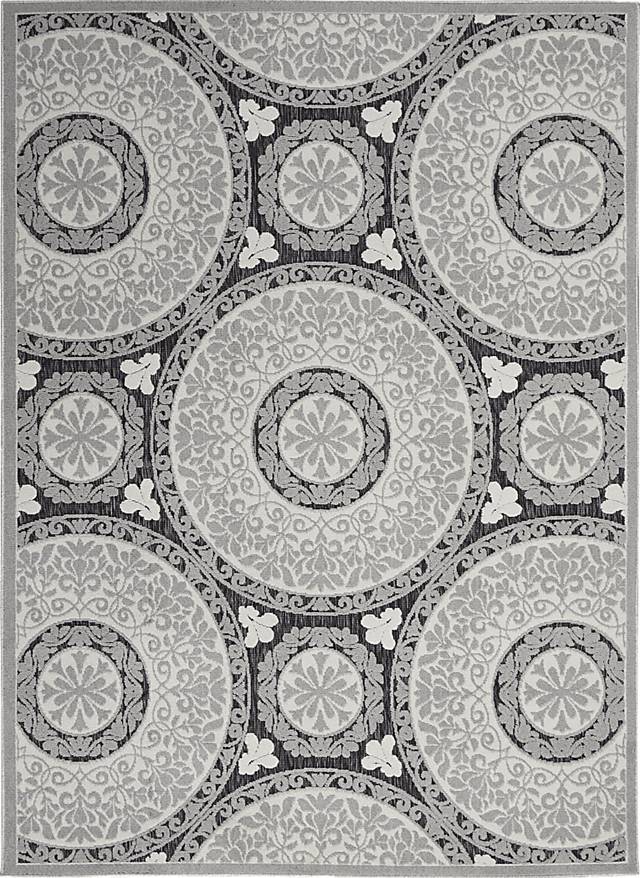 Caiden Gray 5' x 7' Indoor/Outdoor Rug - Thumbnail - Image 1