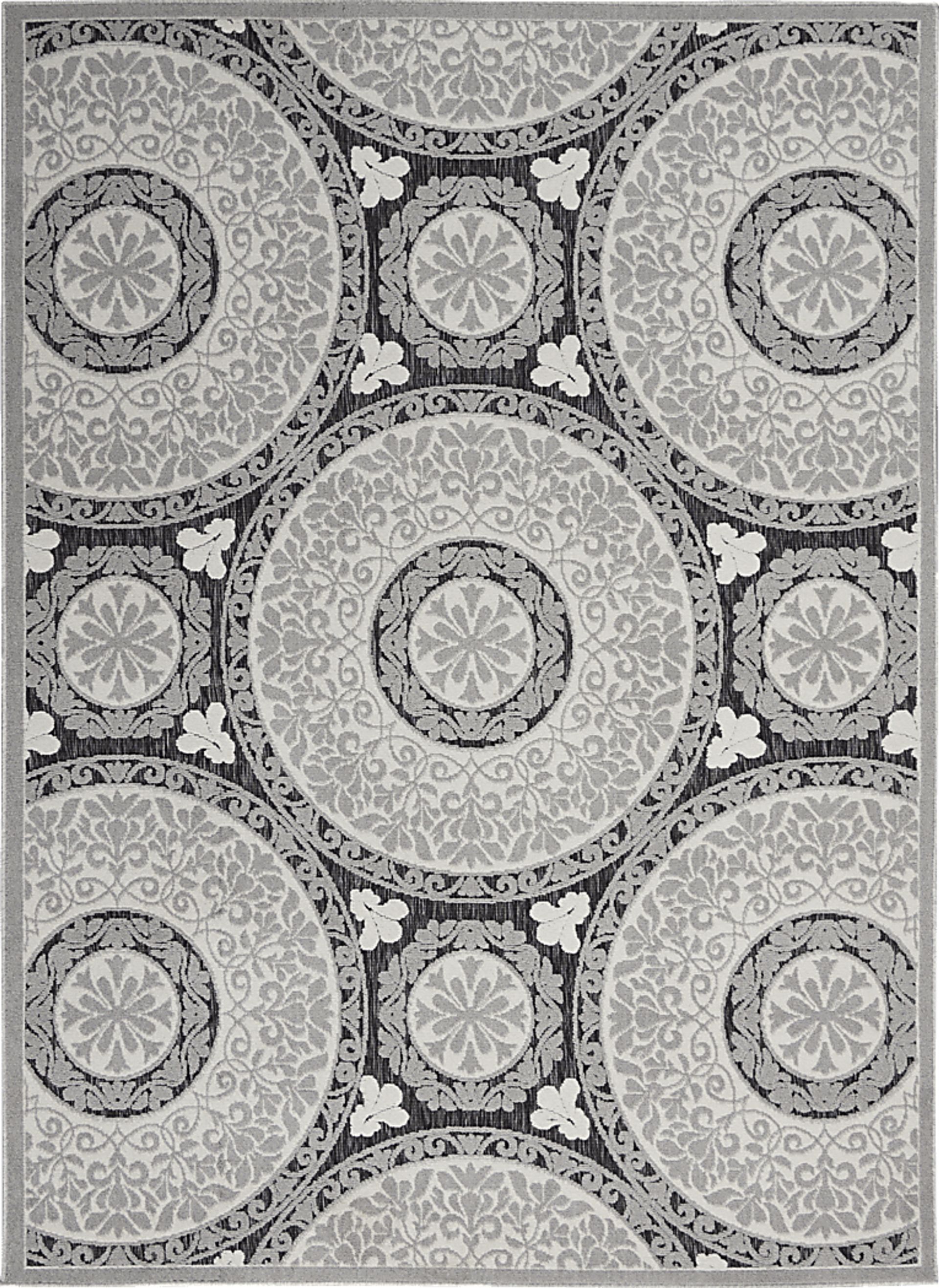Caiden Gray 5' x 7' Indoor/Outdoor Rug - Image 1