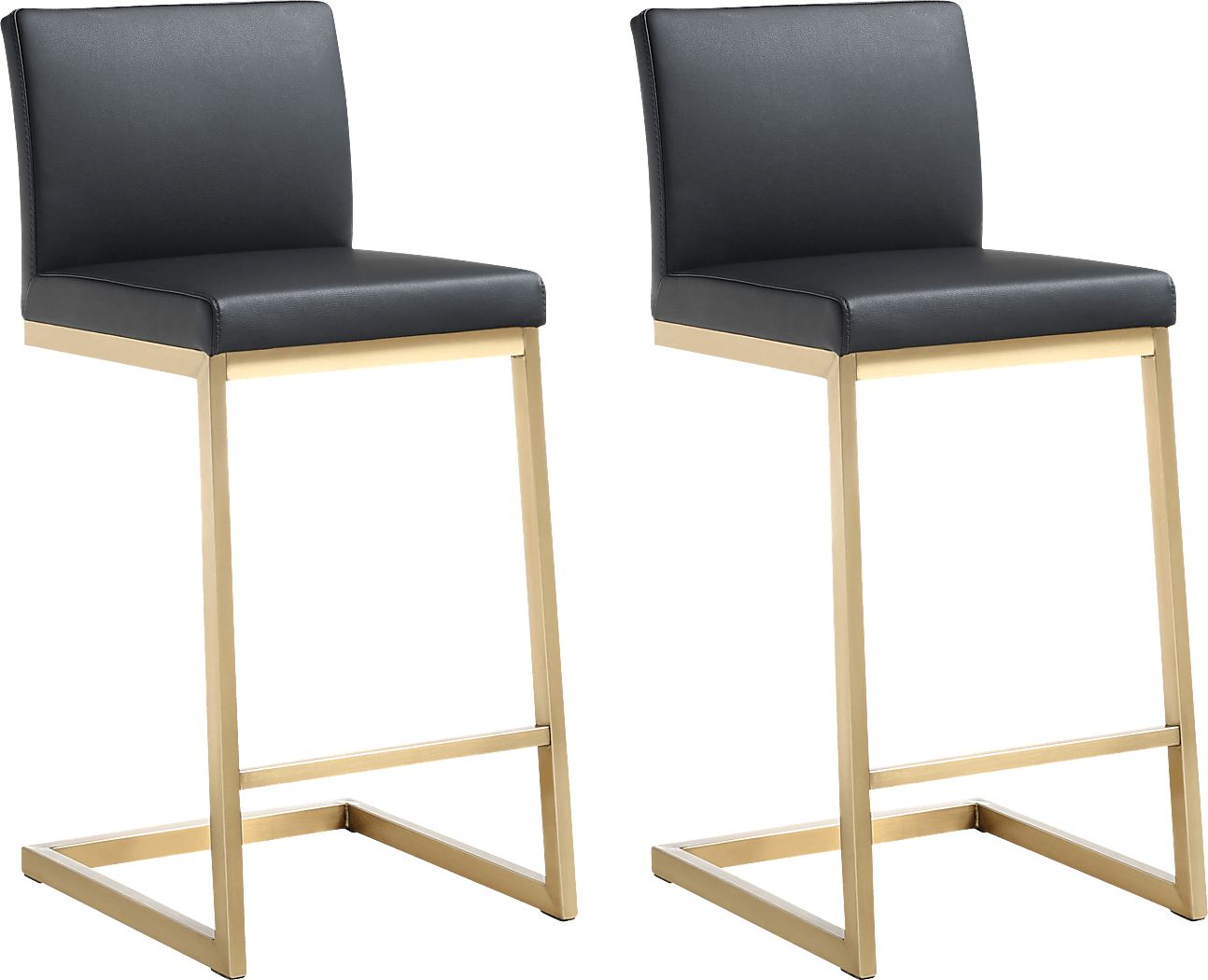 Cailalane Black Counter Height Stool, Set of 2