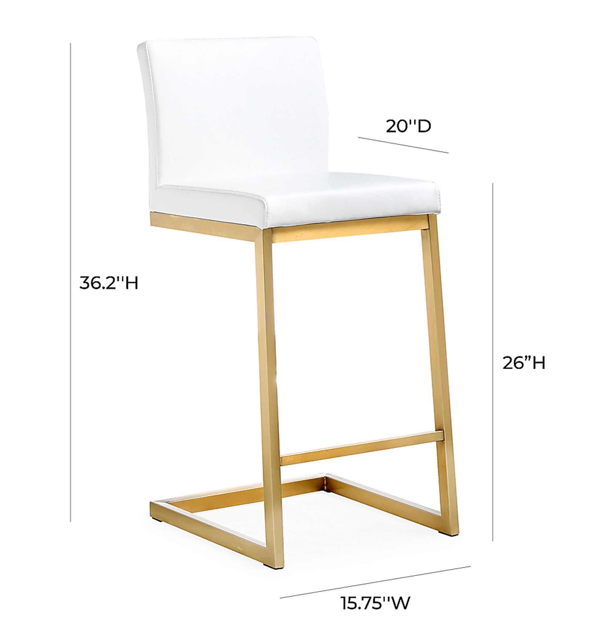 Cailalane White Counter Height Stool, Set of 2 - Image 8