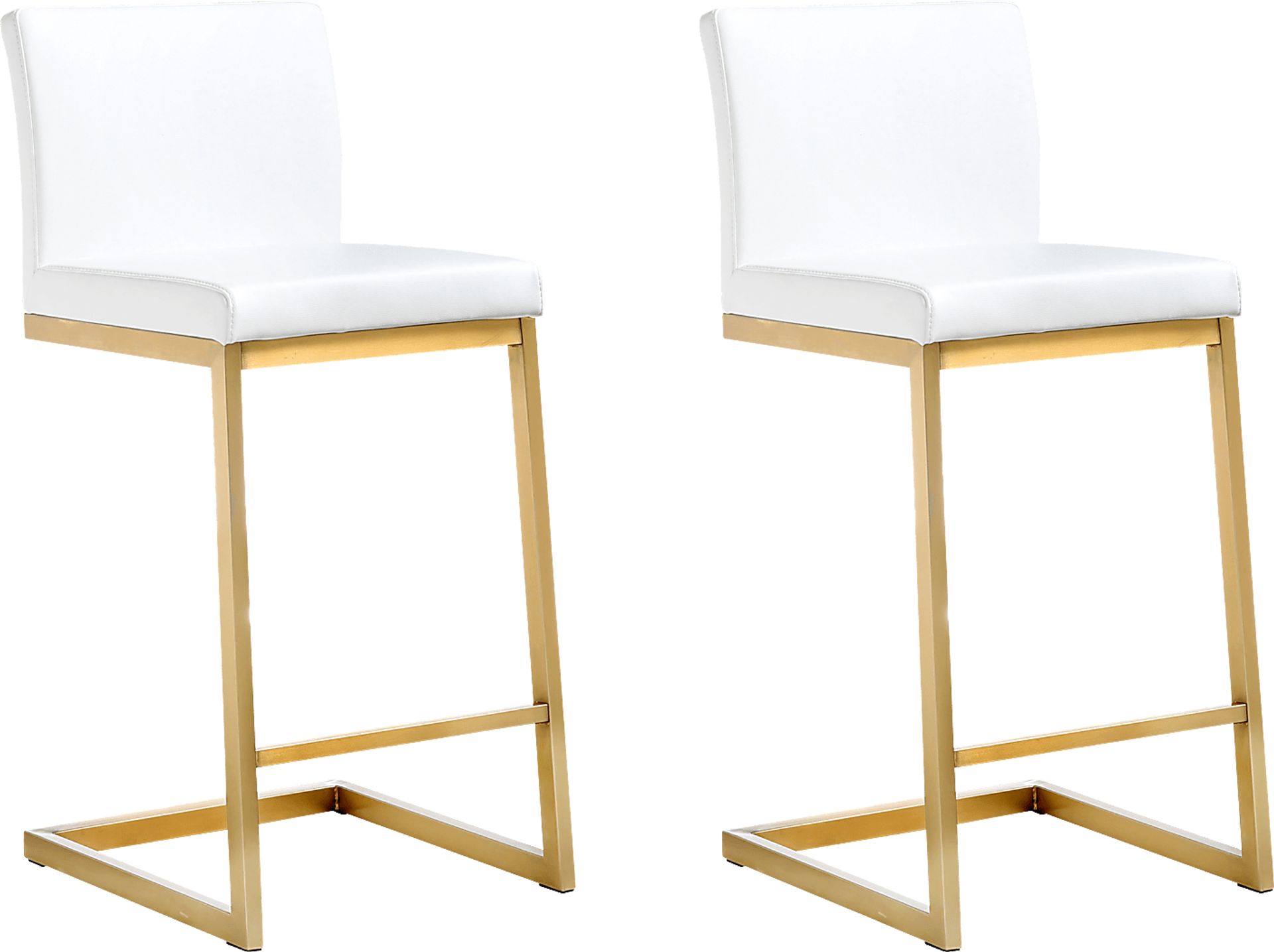 Cailalane White Counter Height Stool, Set of 2 - Image 1