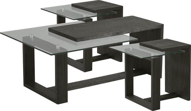 Cailee Black 3 Pc Table Set