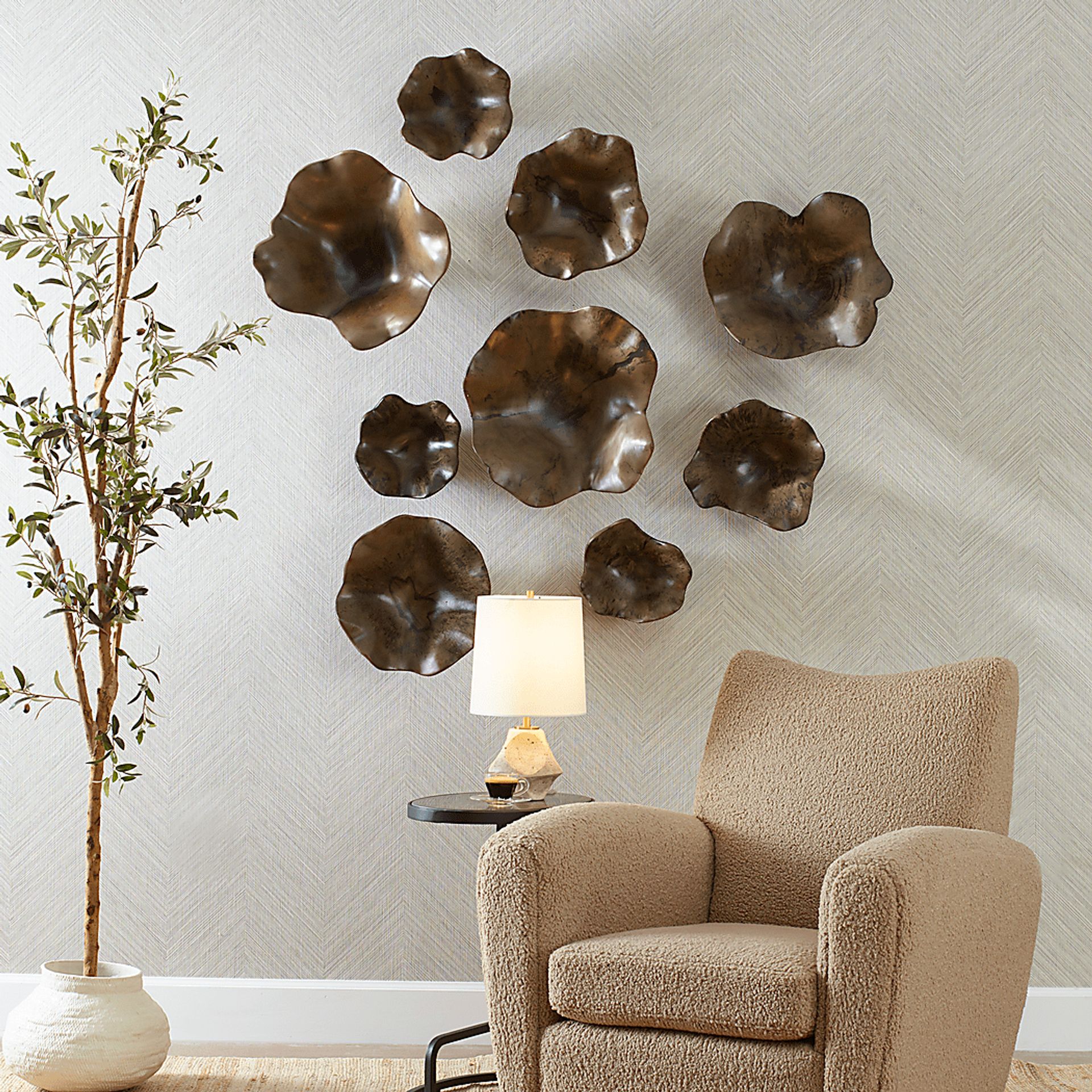 Cainics Brown Wall Decor, Set of 3 - Image 2